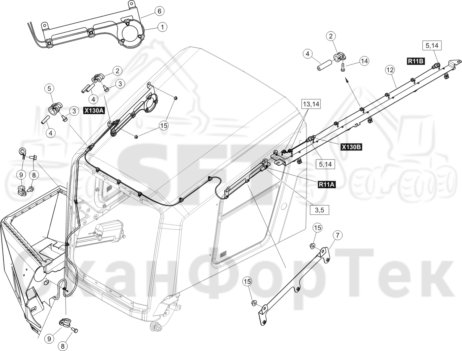 Схема: Комплект электрооборудования пожаротушения