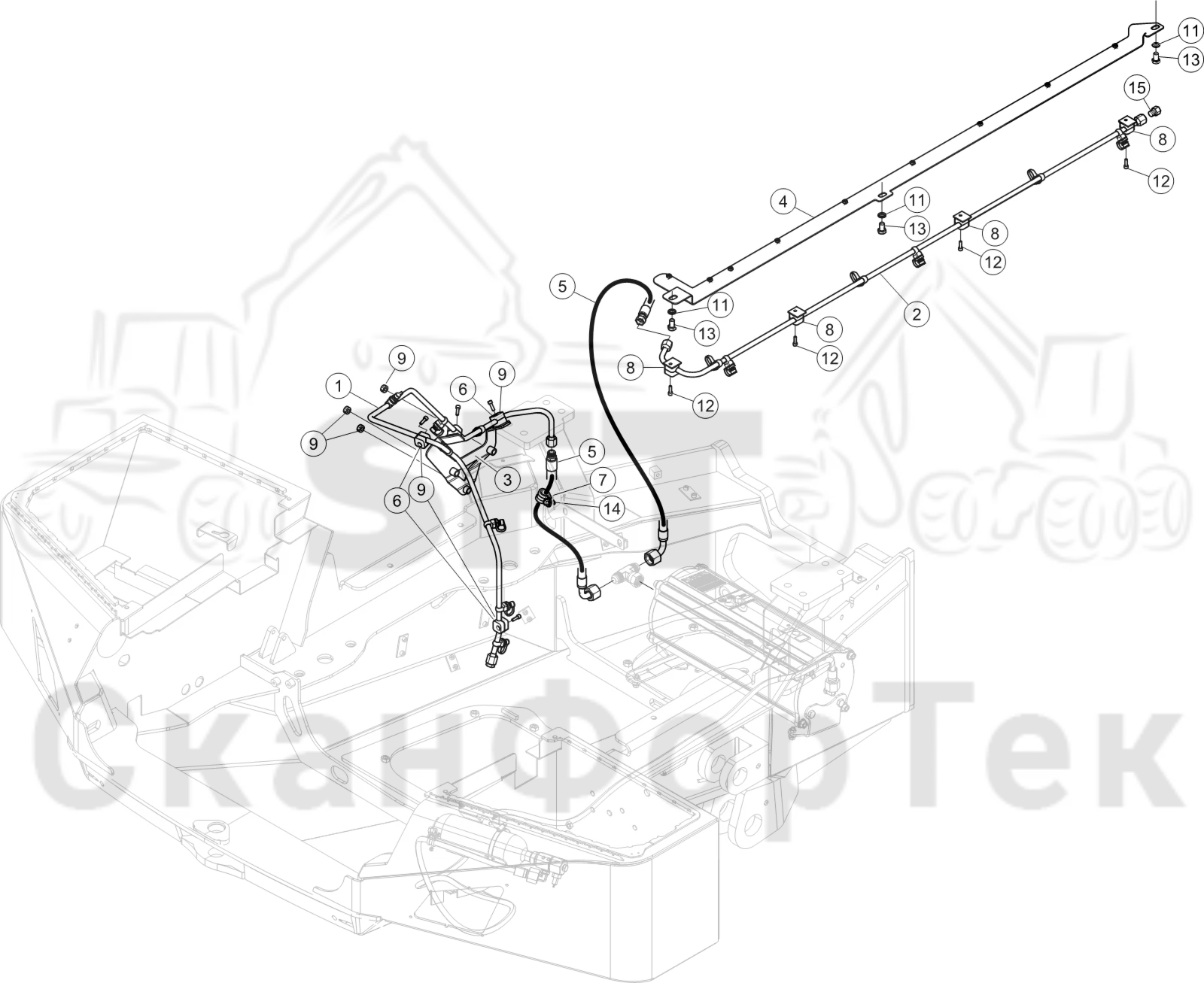 Схема: Трубопровод пожаротушения  8351010485-