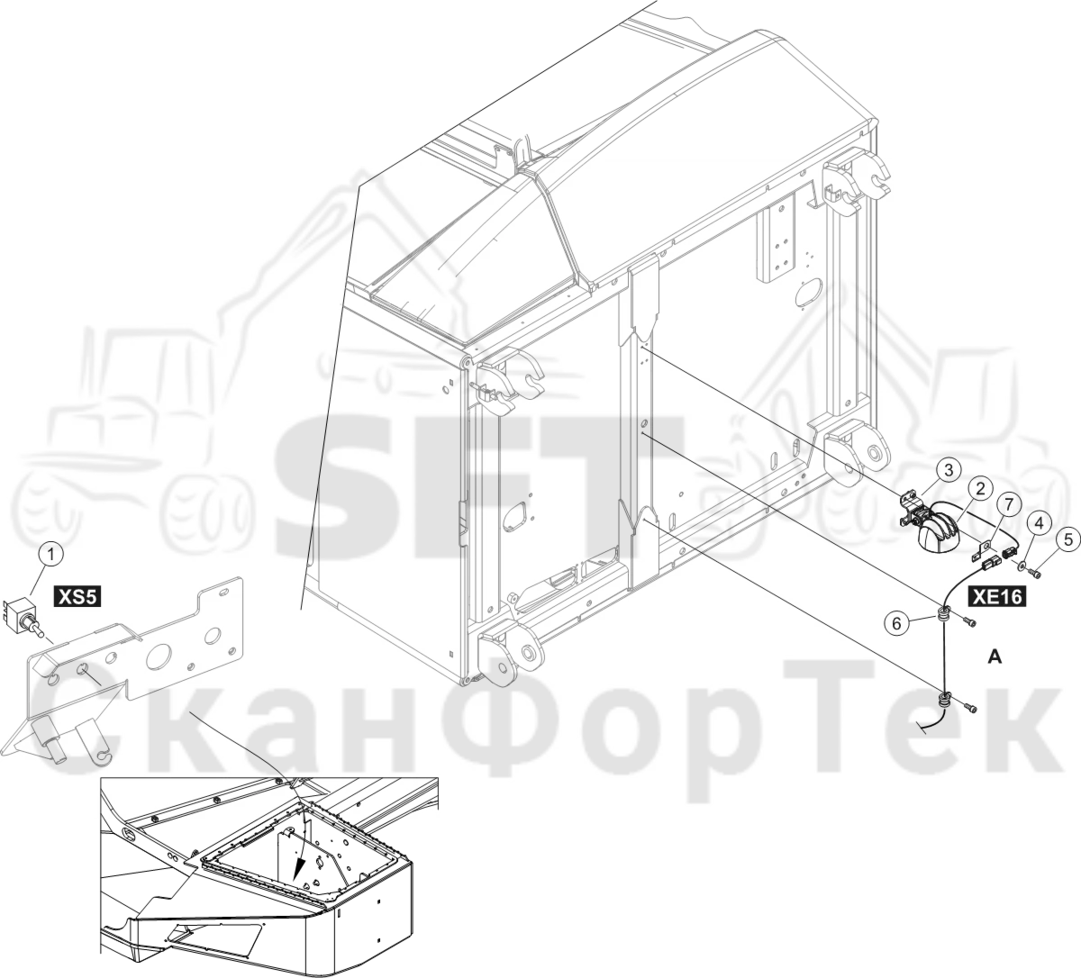 Схема: Сервисное освещение