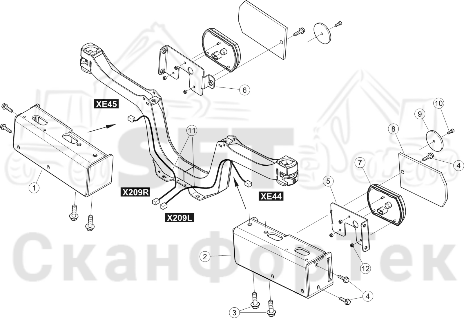 Схема: Фонари заднего хода Коник LED  8550033741-