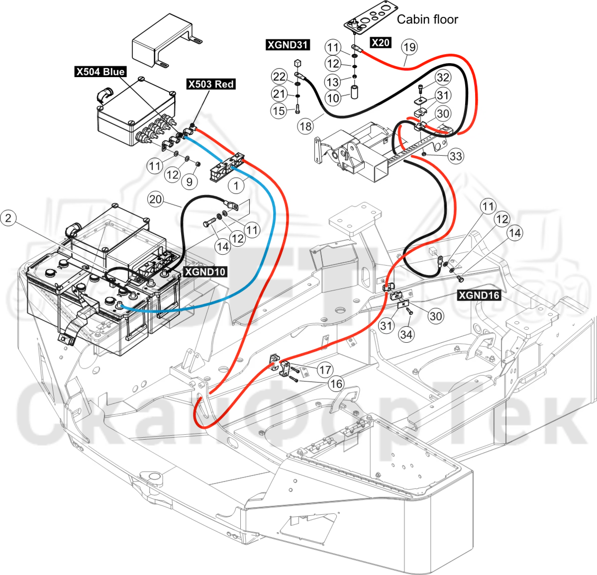 Схема: Комплект сетевого кабеля Comfort Ride