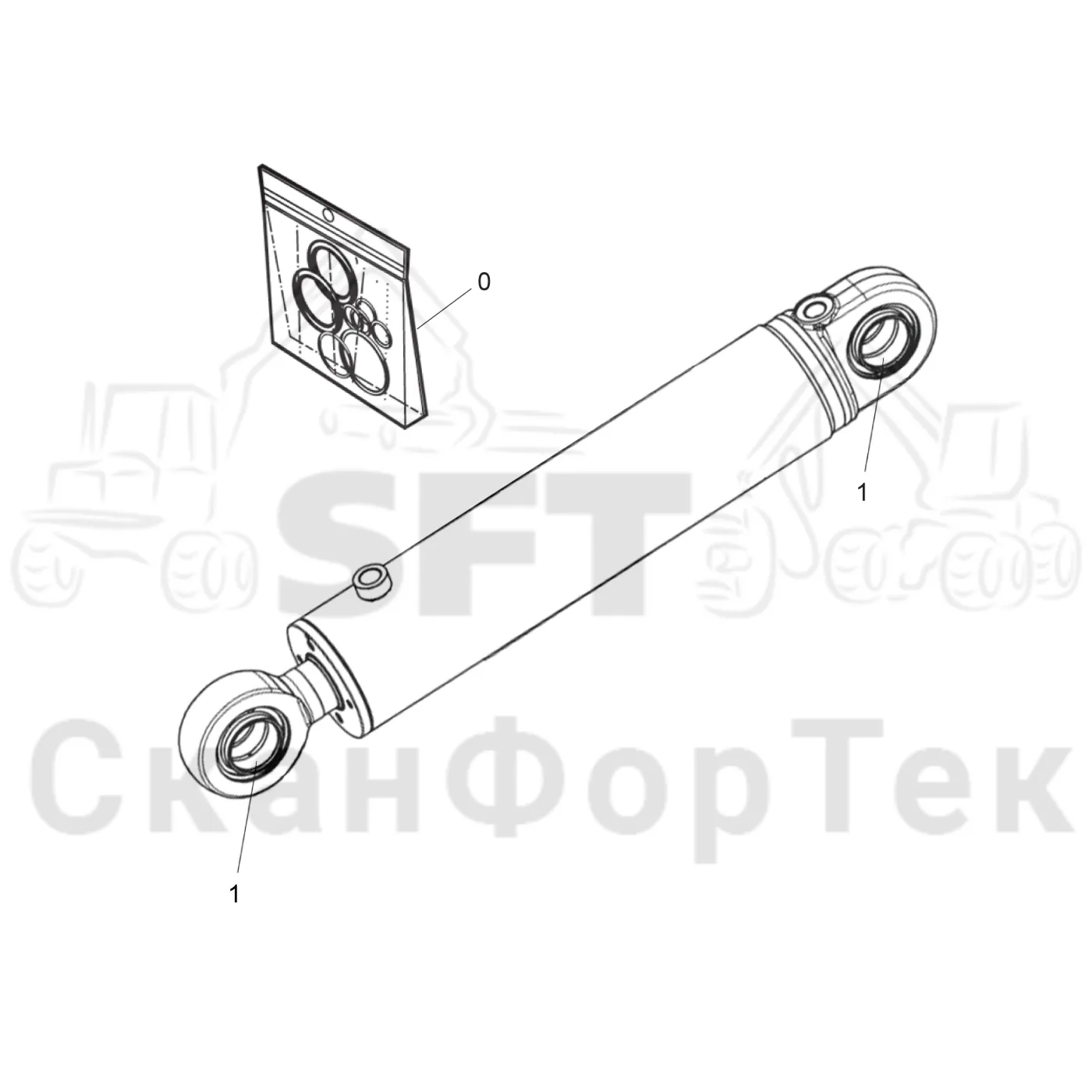 Схема: Cylinder · Запасные части цилиндра