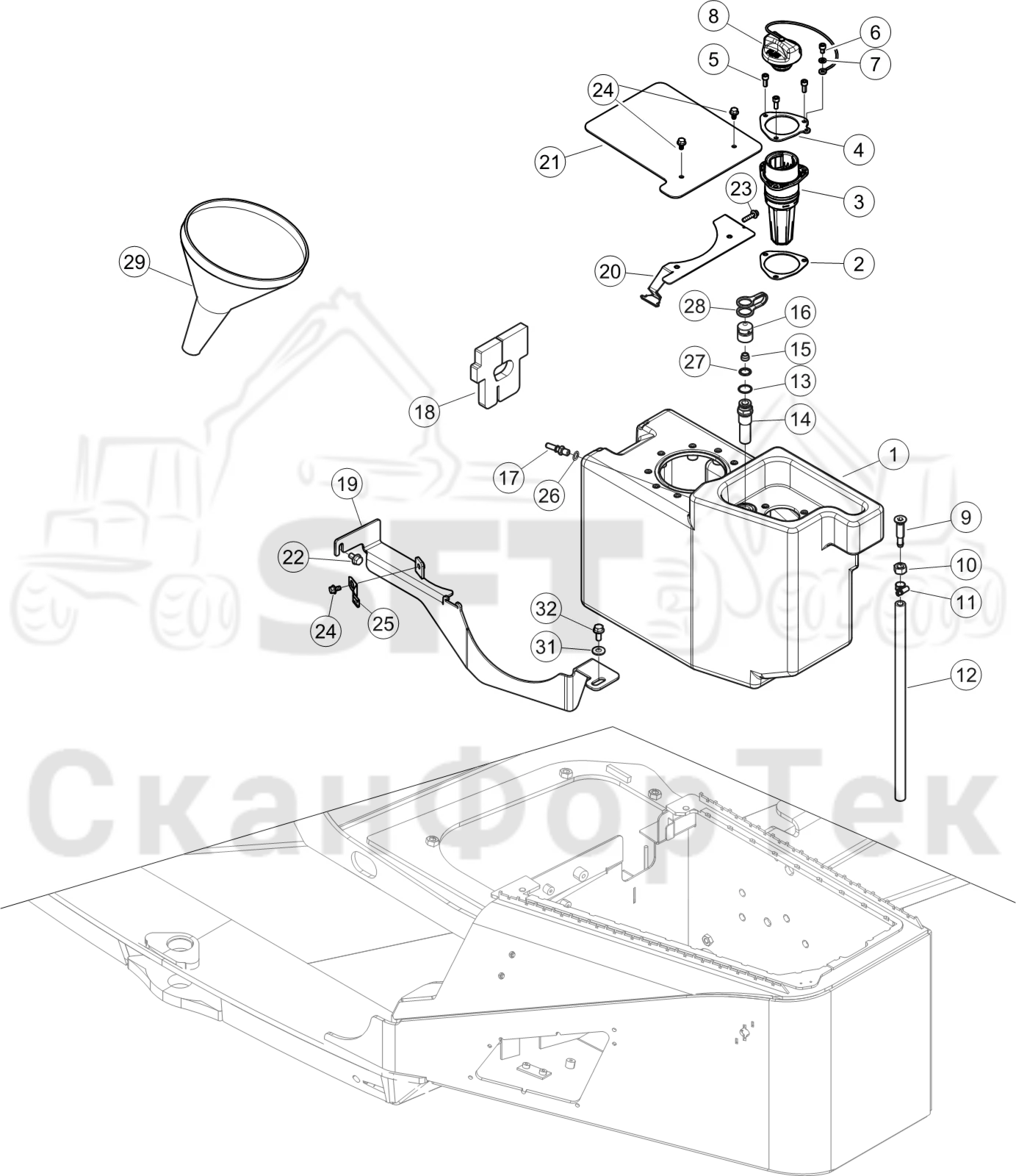 Схема: Бак