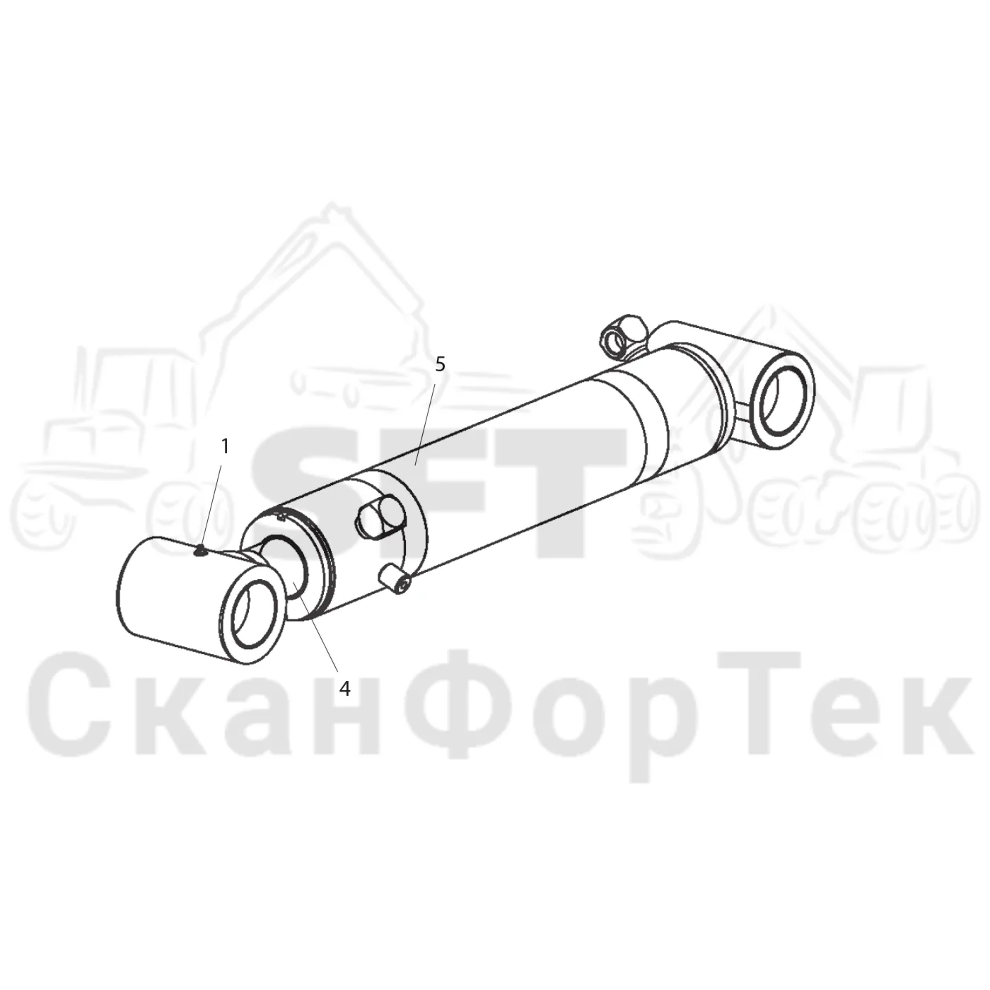Схема: Подъемный цилиндр гидравлики  8300031691-