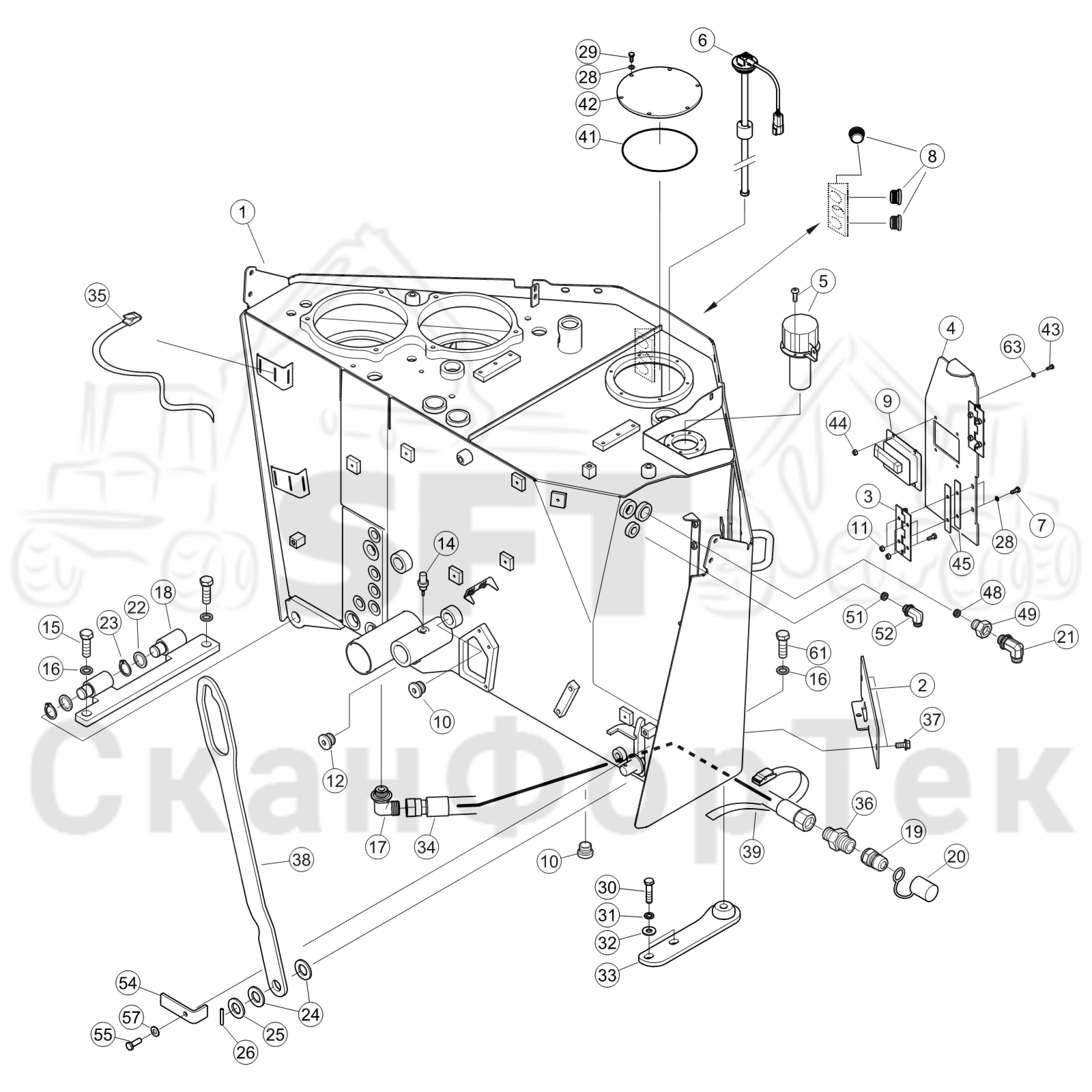 Схема: Гидравлический бачок