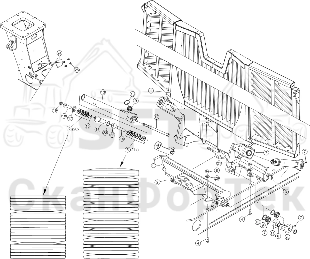 Схема: Заслонка,​ фиксированная FlexGate  8450001421-