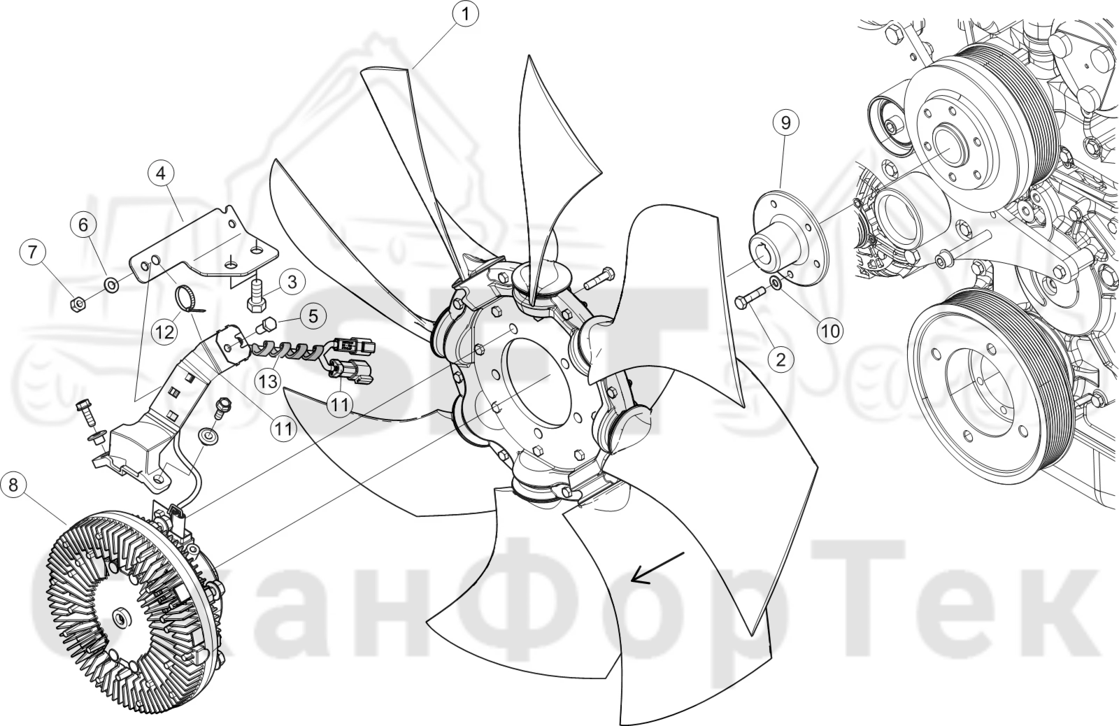 Схема: Вентилятор