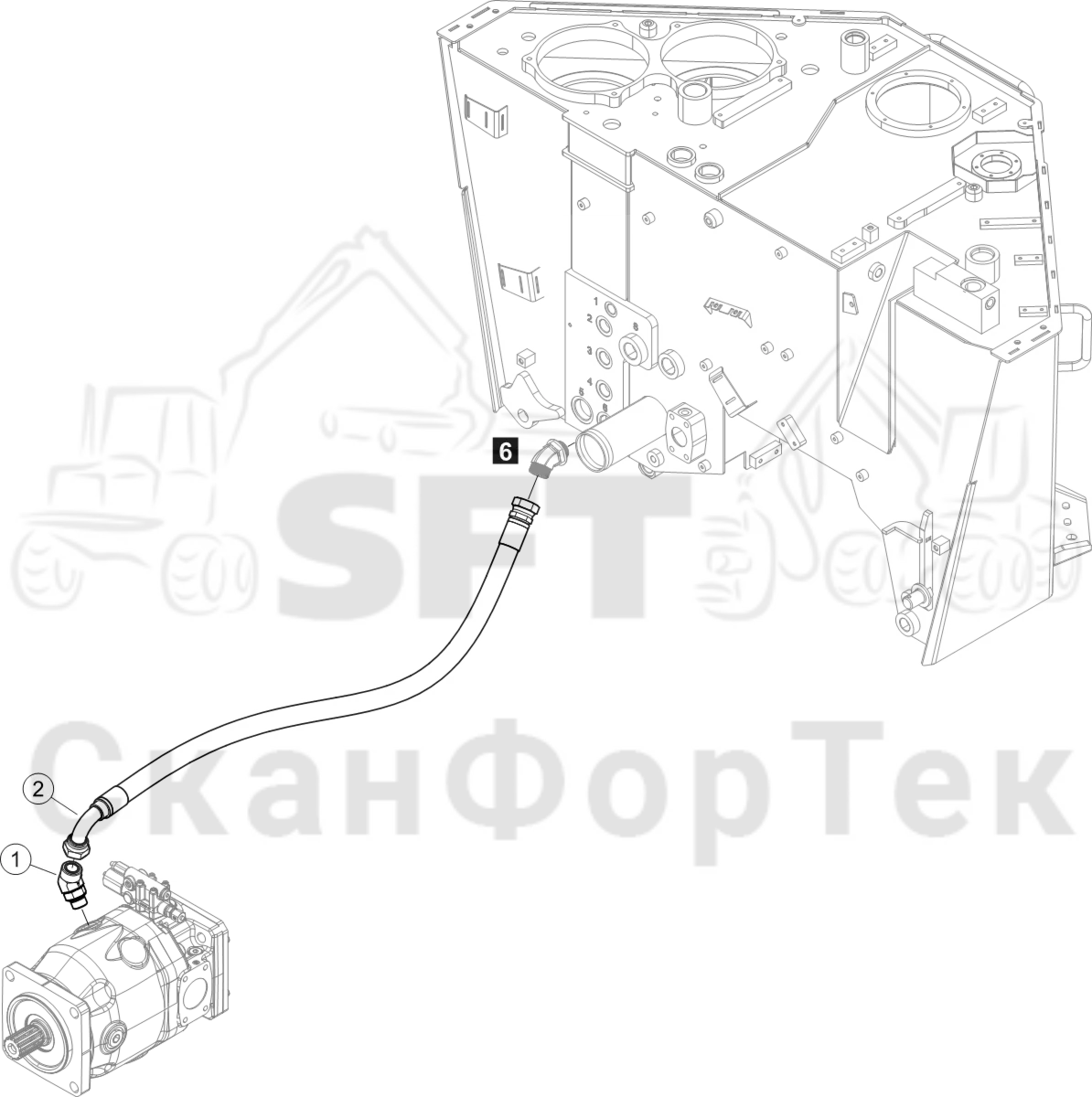 Схема: Комплект шланга SSG