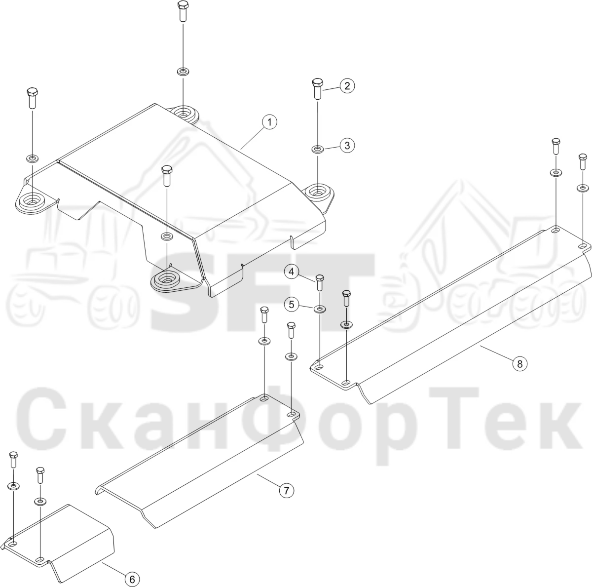 Схема: защита, 4 Коники, перемещаемая Коник