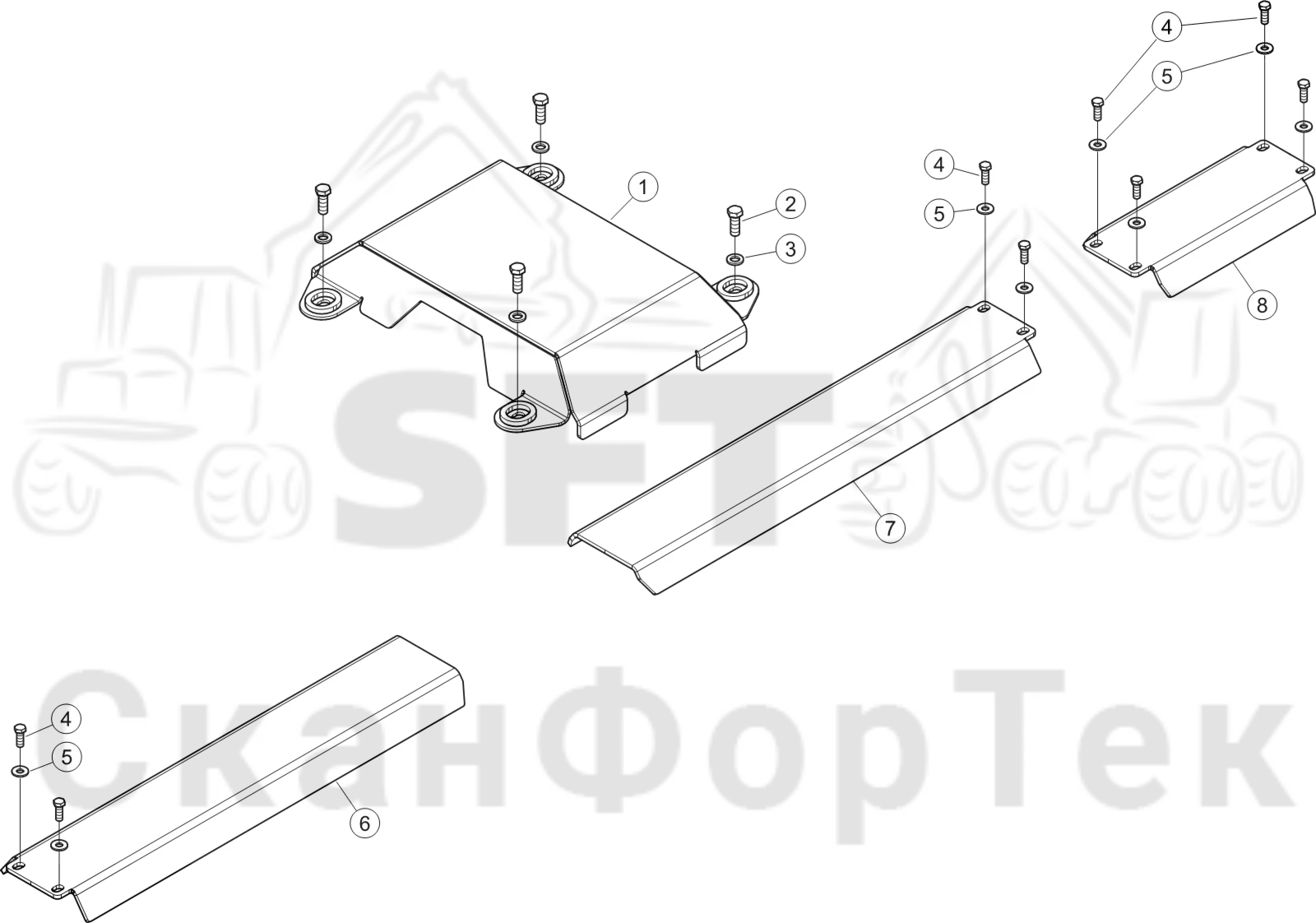 Схема: защита, 3 Коники, Заслонка, фиксированная