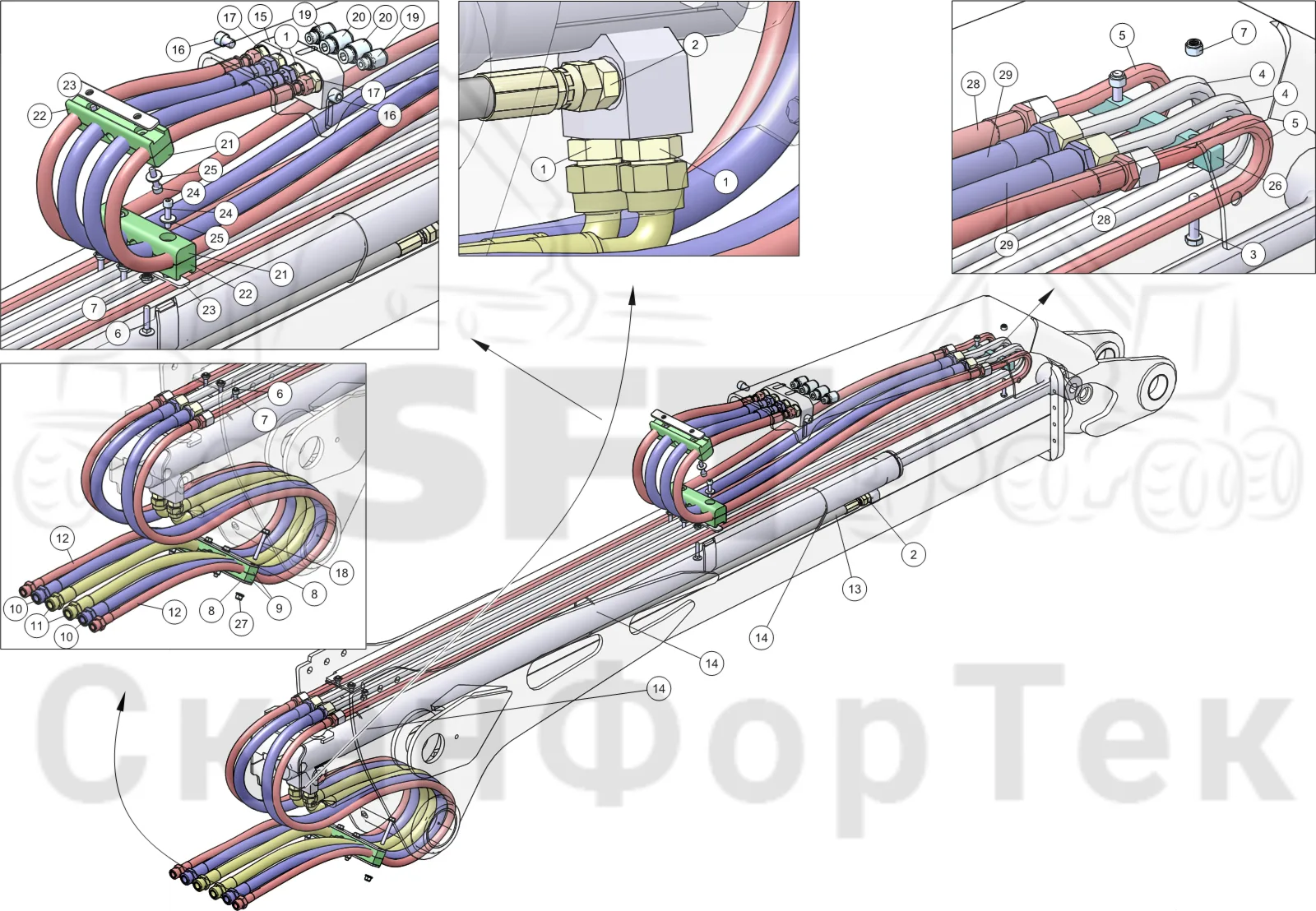 Схема: Pipes and hoses
