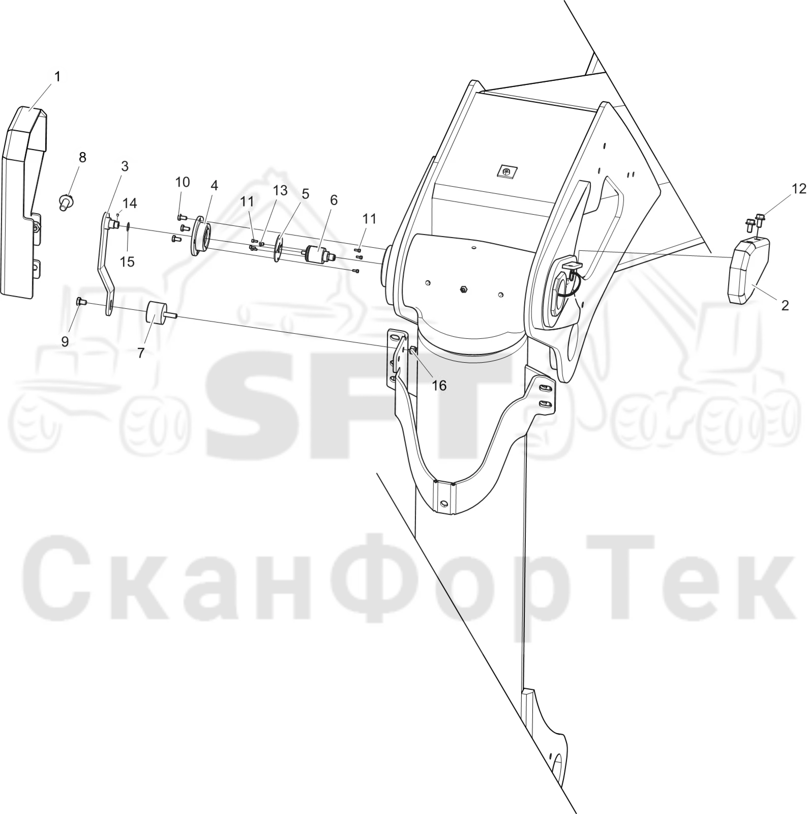 Схема: Основная стрела/Smart Crane Датчик
