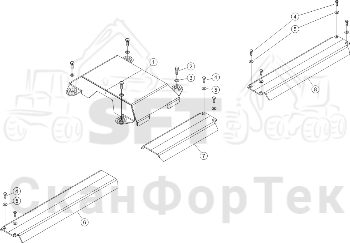 Схема: защита, 3 Коники, Заслонка, фиксированная