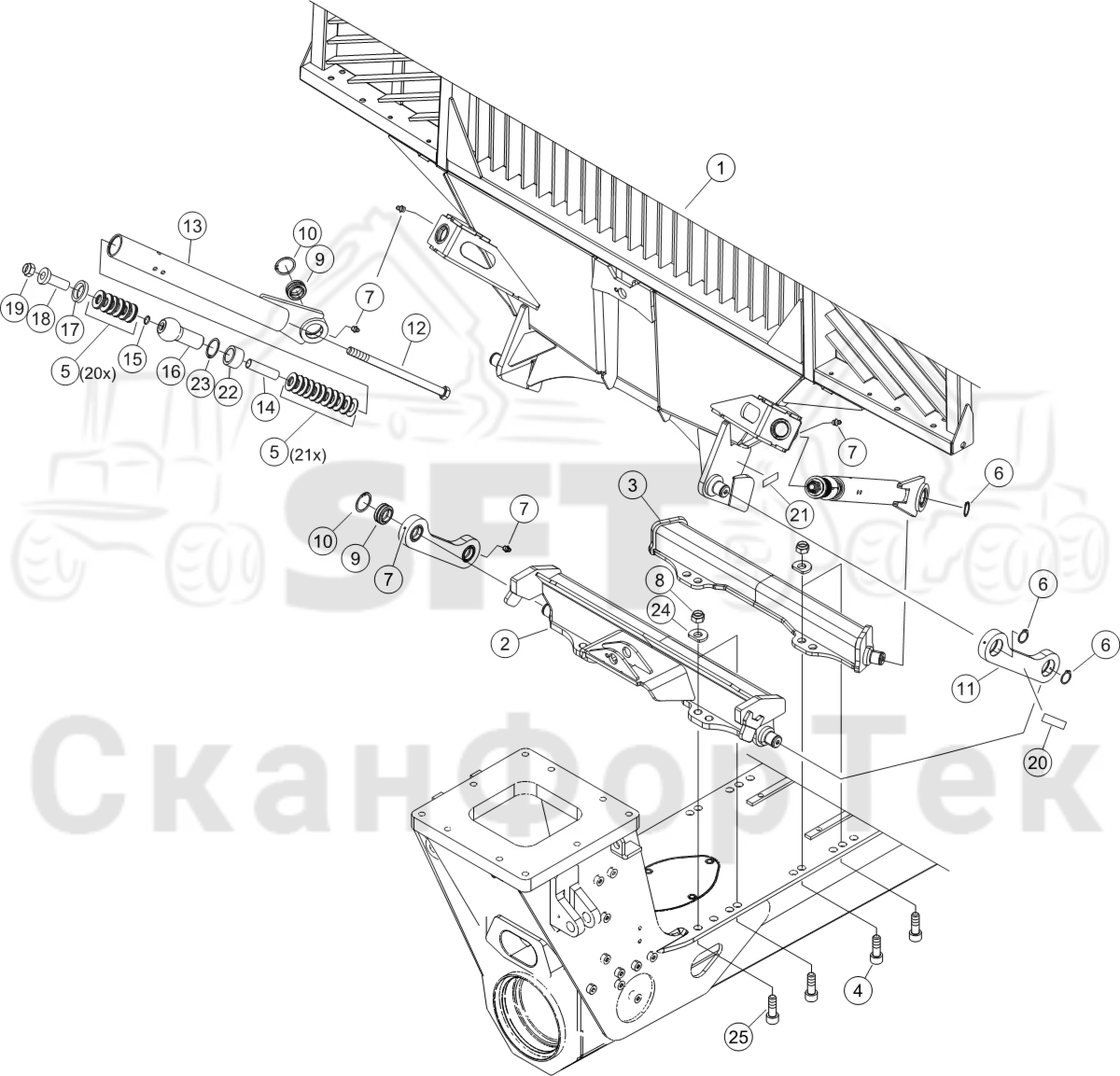 Схема: Заслонка, фиксированная FlexGate