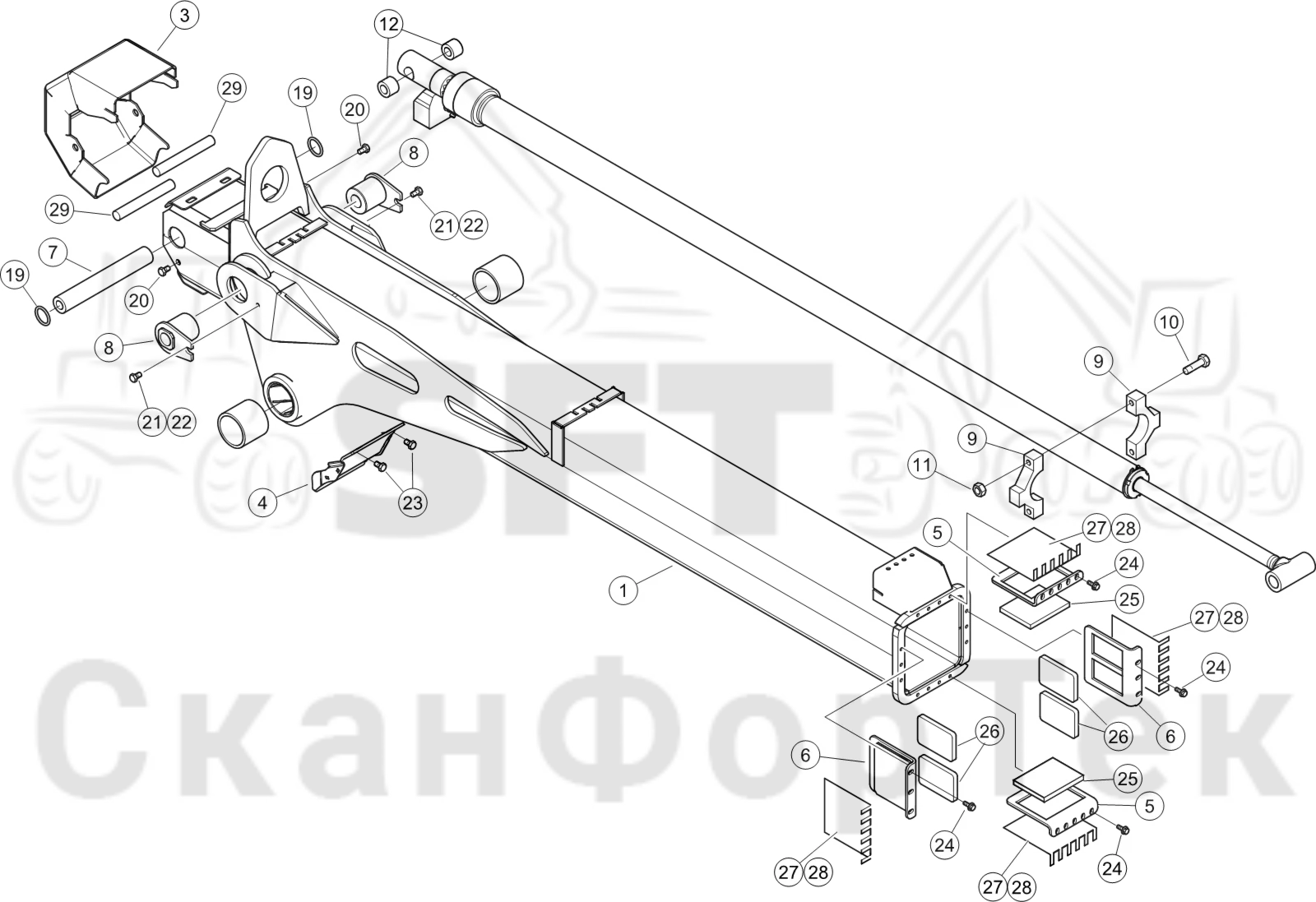 Схема: Стрела,​ наружная/Smart Crane  8550033631-