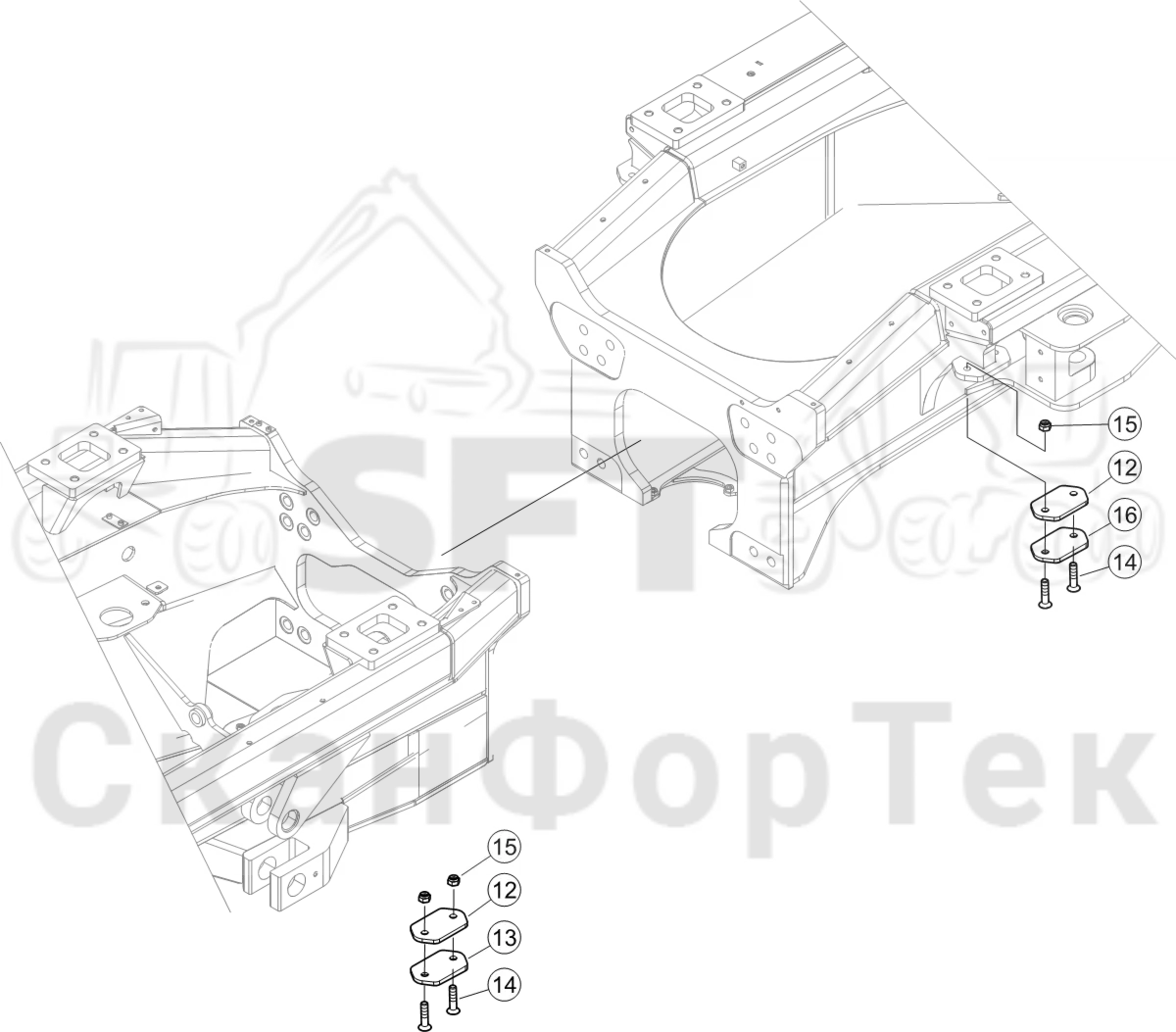 Схема: Стопор Without Подъемник каретки 145F XT