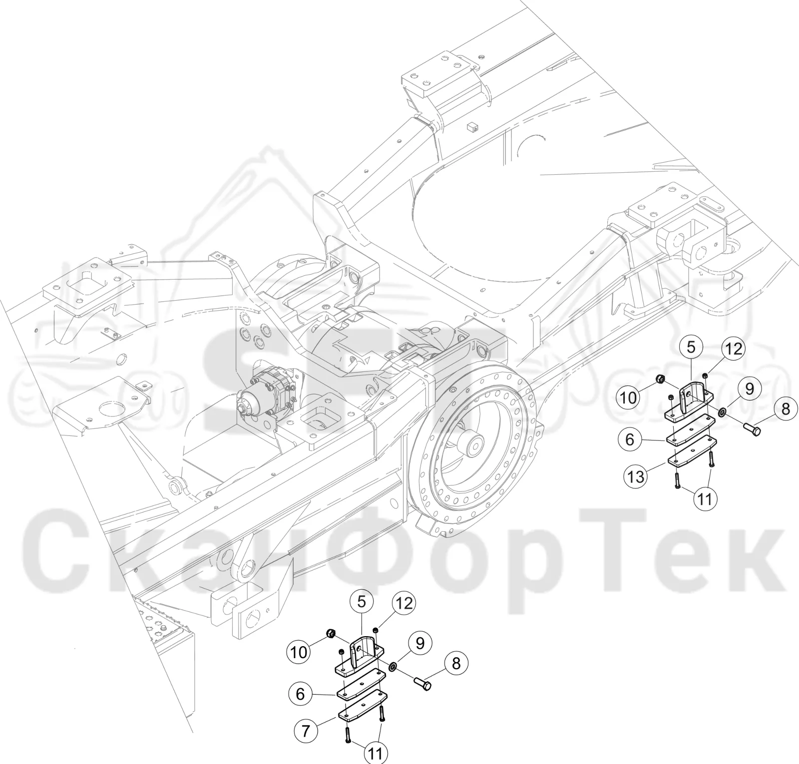 Схема: Стопор Without Подъемник каретки 145F STD