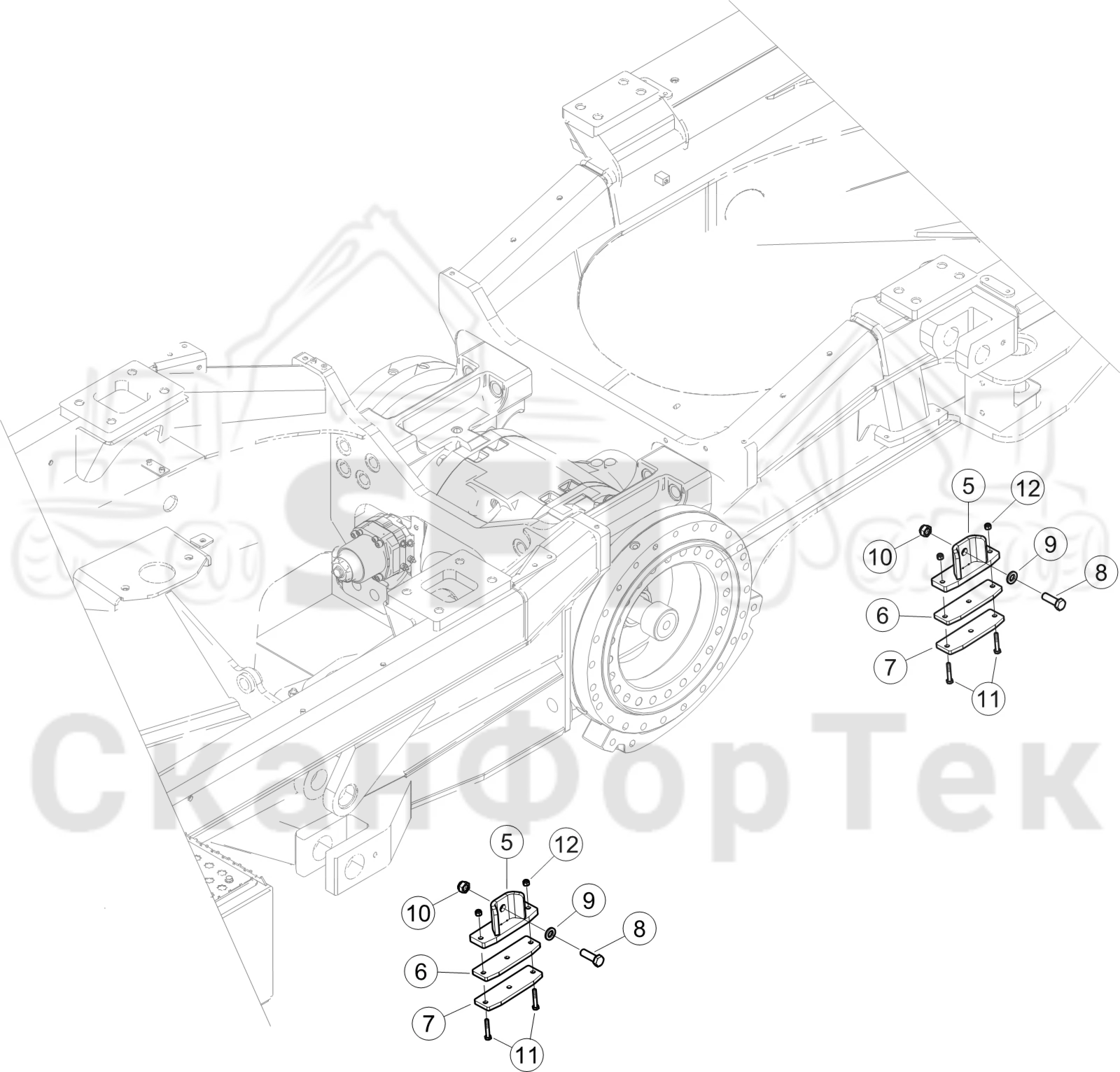 Схема: Стопор Without Подъемник каретки 130F STD