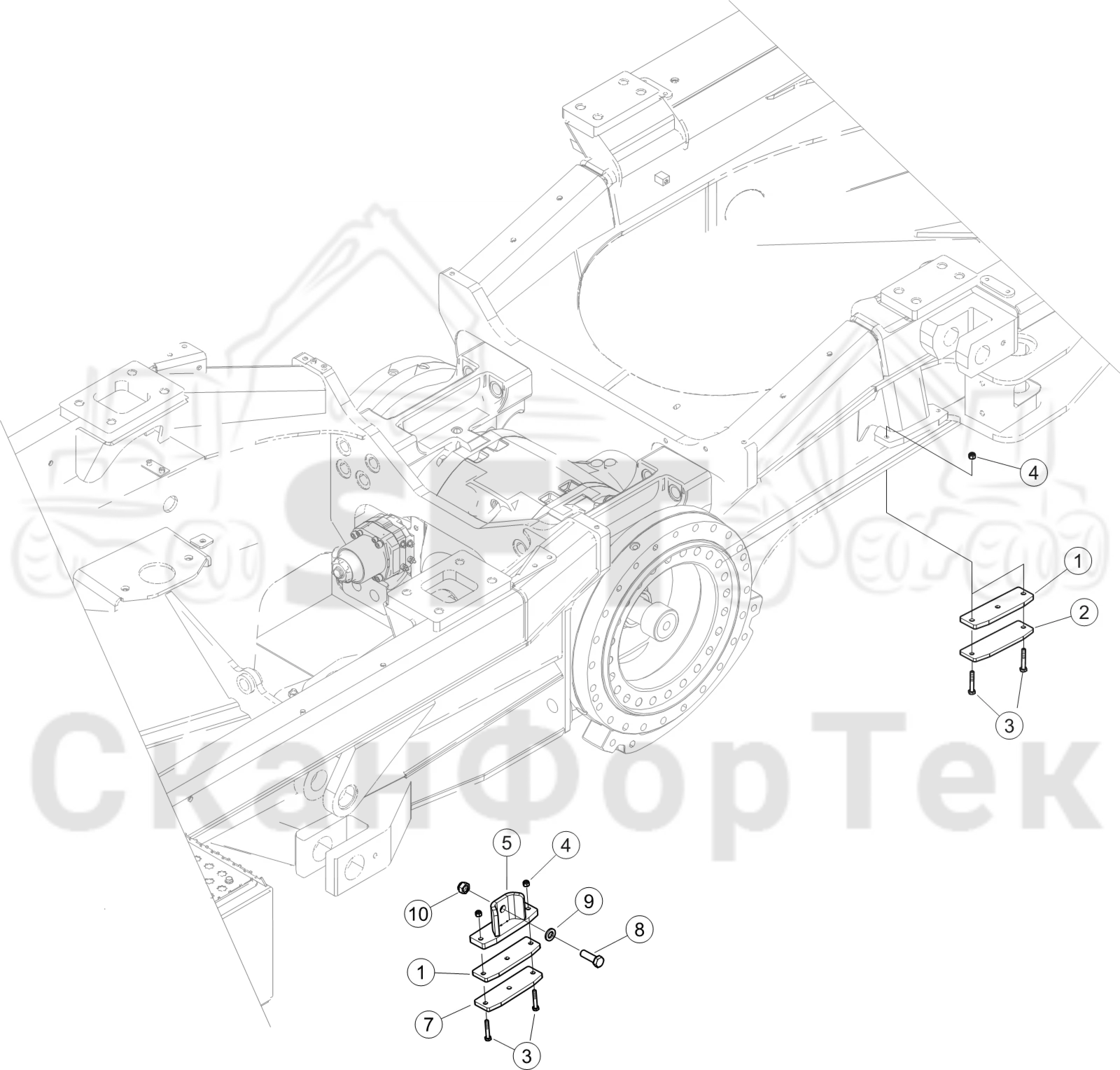 Схема: Стопор Подъемник каретки 145F STD