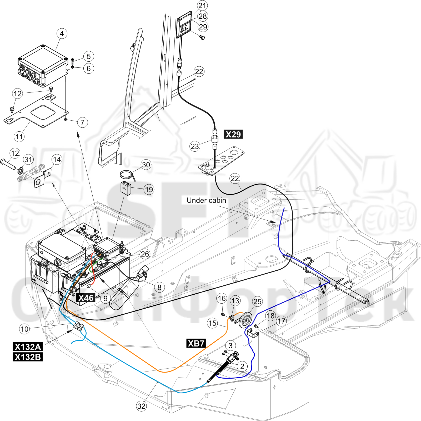 Схема: Комплект электрооборудования пожаротушения  8750012110-