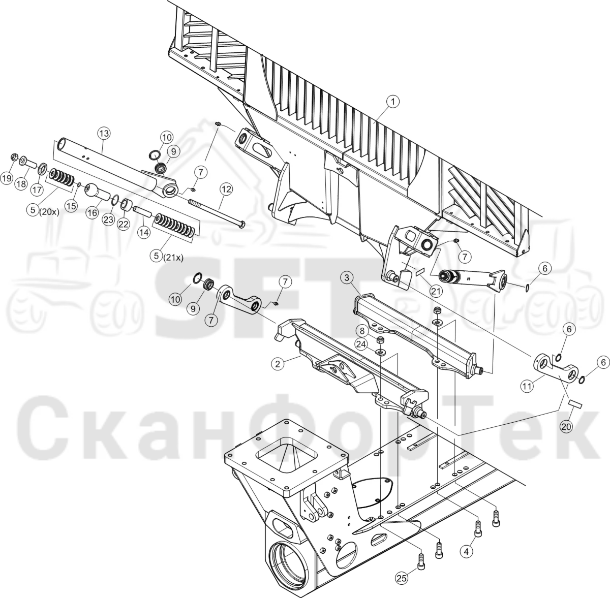 Схема: Заслонка, фиксированная FlexGate 8750011321-