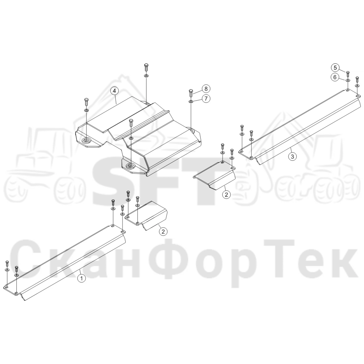 Схема: защита,​ 4 Коники,​ перемещаемая фиксированная