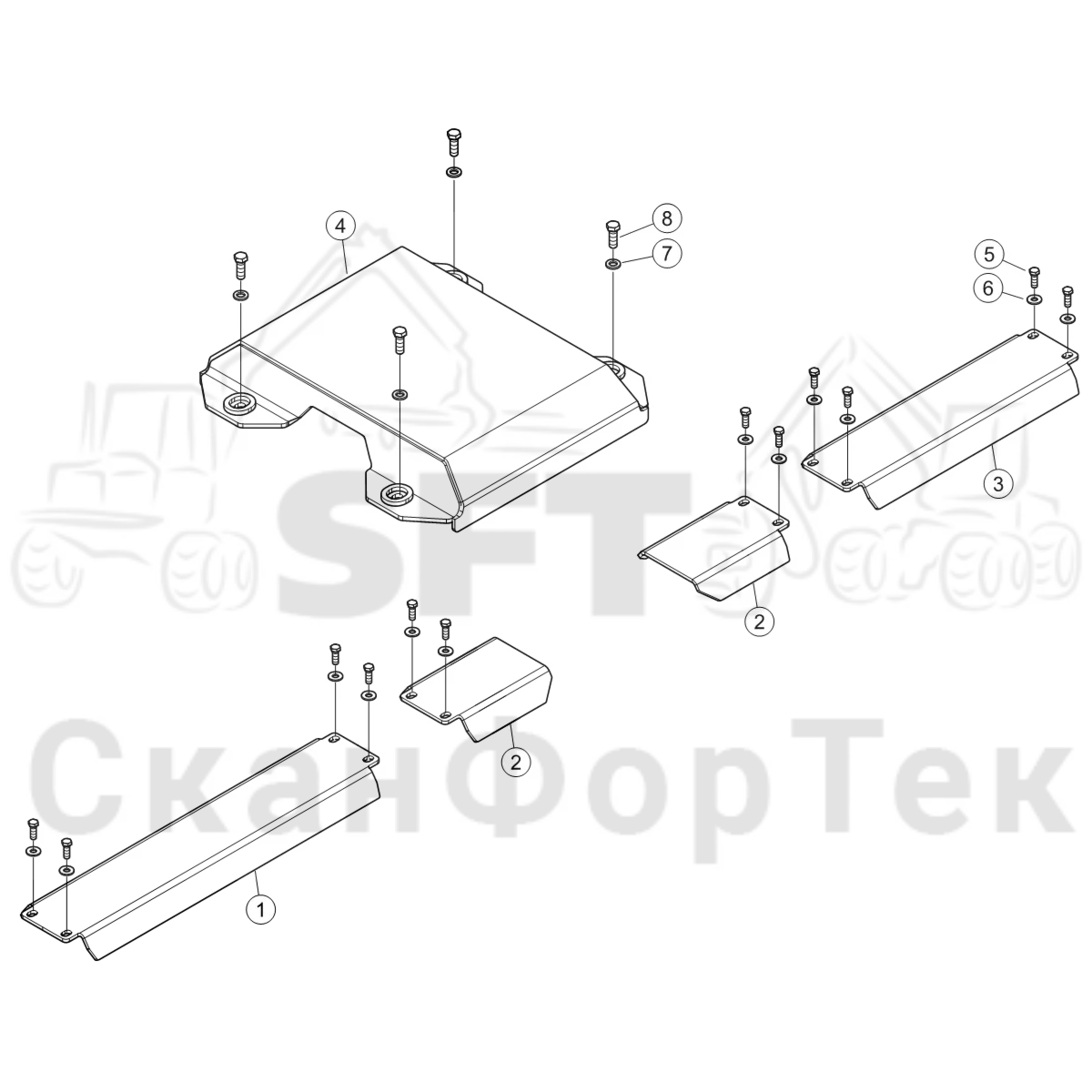 Схема: защита,​ 4 Коники,​ перемещаемая фиксированная