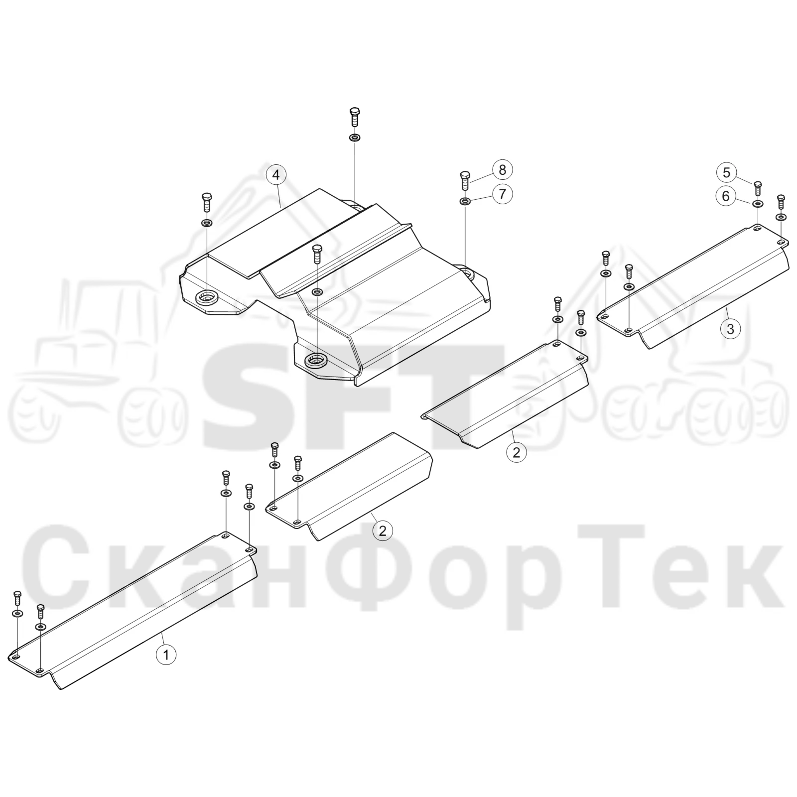 Схема: защита,​ 4 Коники,​ перемещаемая фиксированная