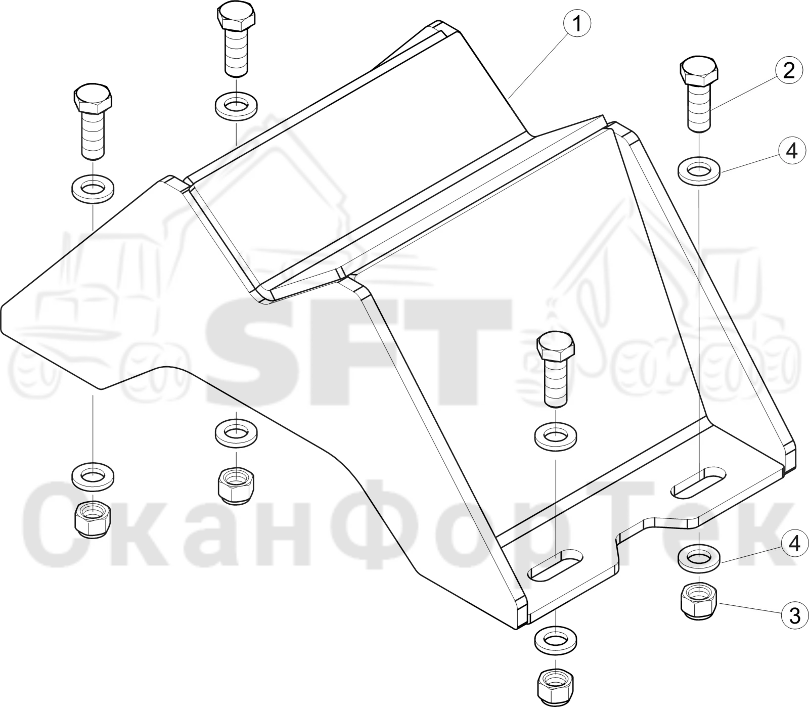 Схема: Крановая опора