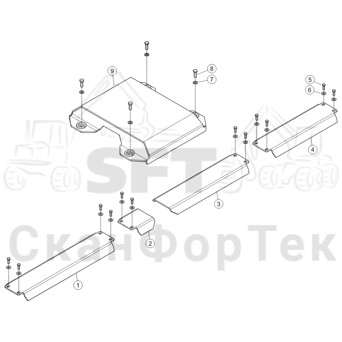 Схема: защита,​ 4 Коники,​ перемещаемая фиксированная