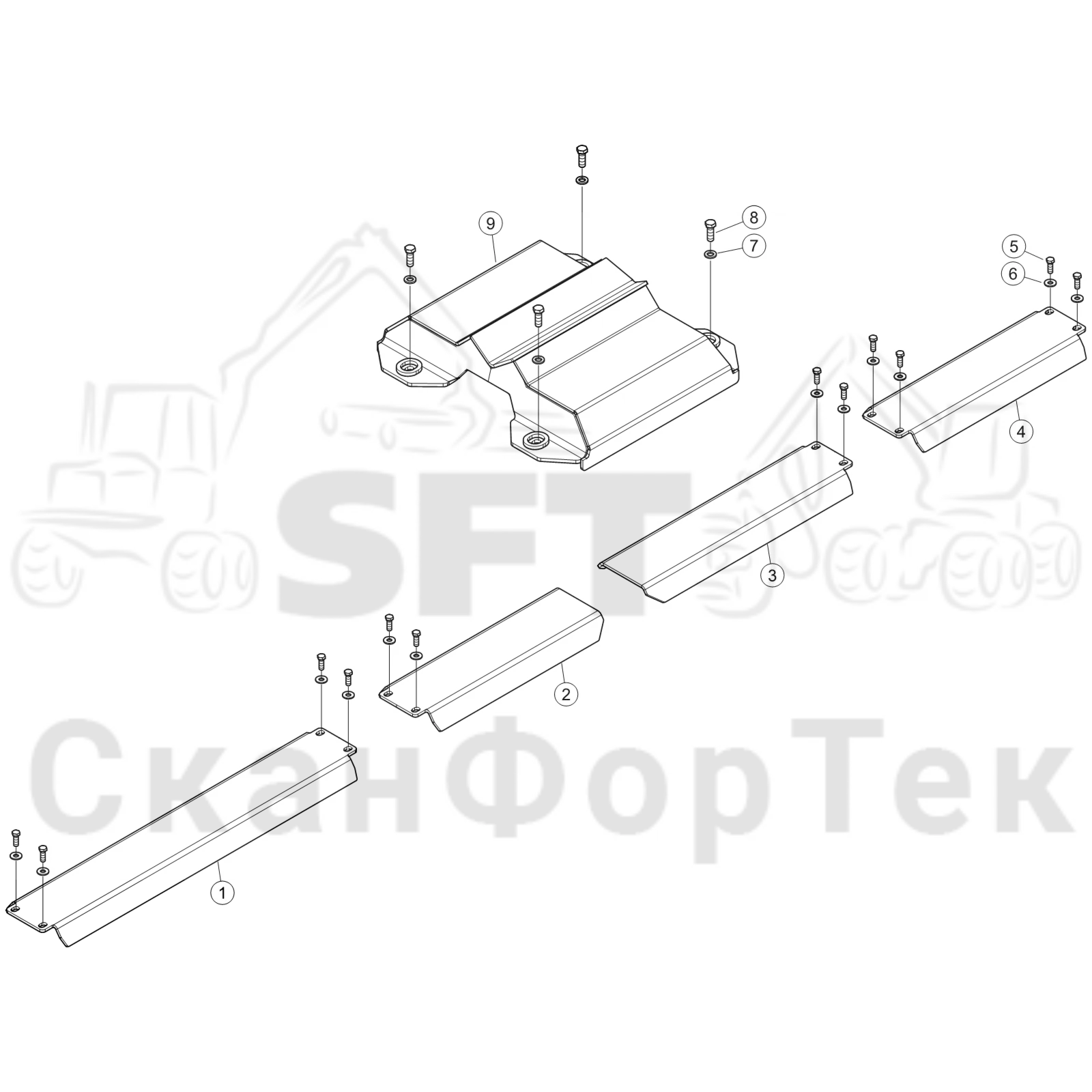 Схема: защита,​ 4 Коники,​ перемещаемая фиксированная