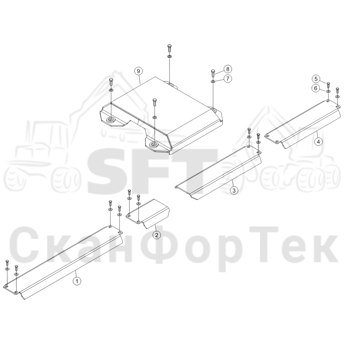 Схема: защита,​ 4 Коники,​ перемещаемая фиксированная