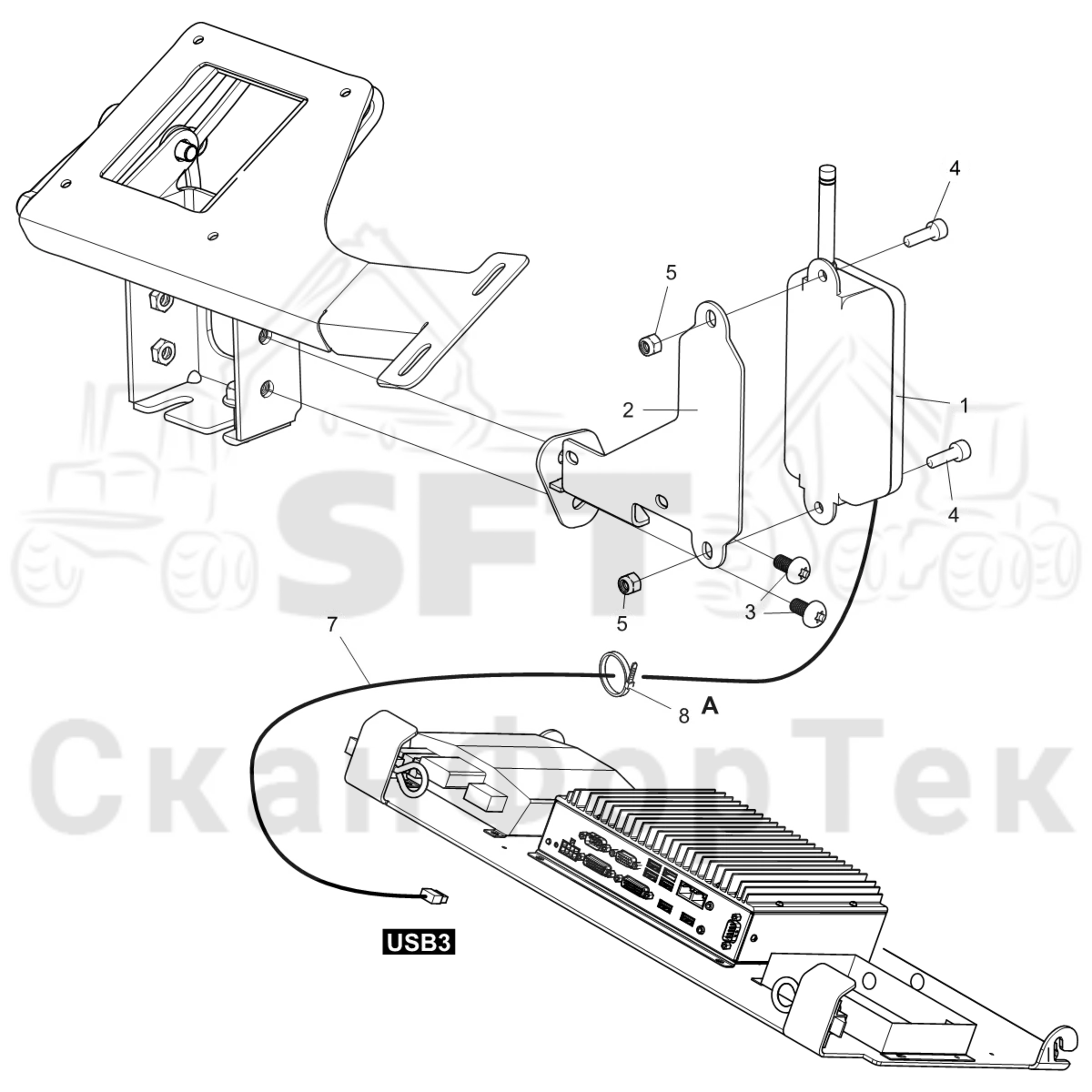Схема: Комплект электрооборудования кабины