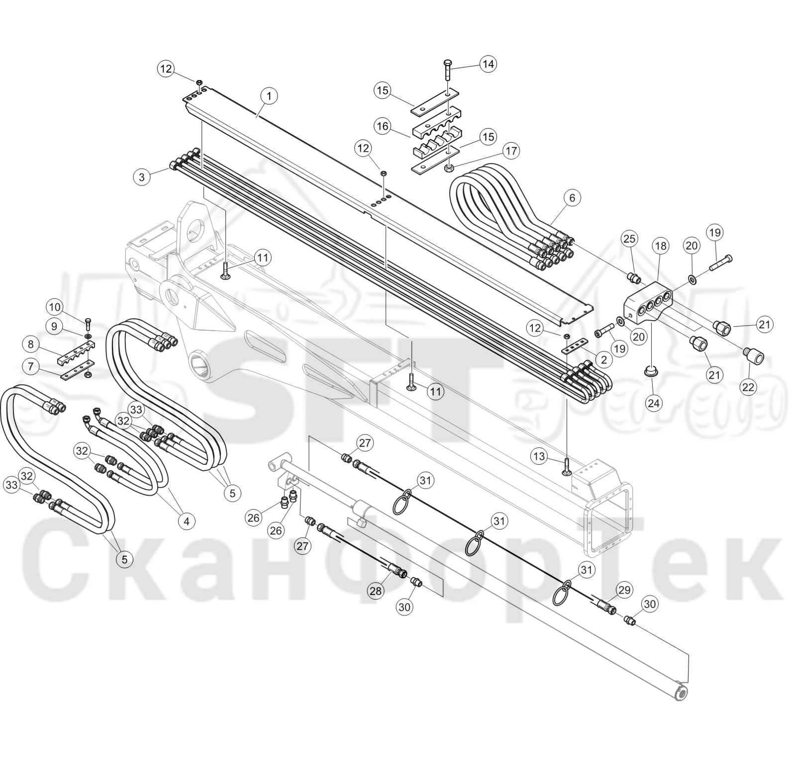 Схема: Трубы и шланги 8,5m Австралия