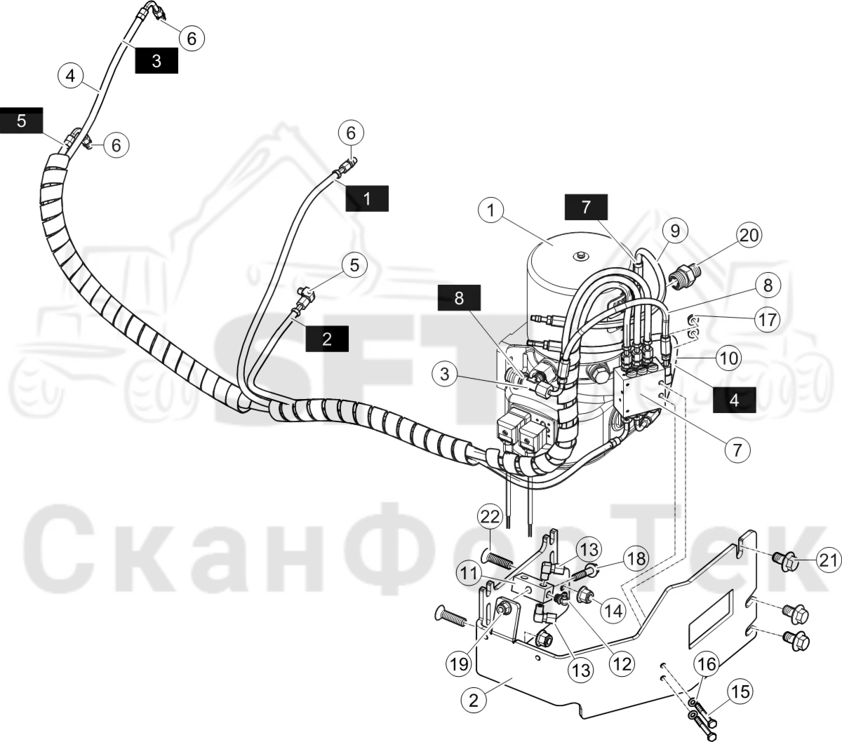 Схема: Центральная смазка