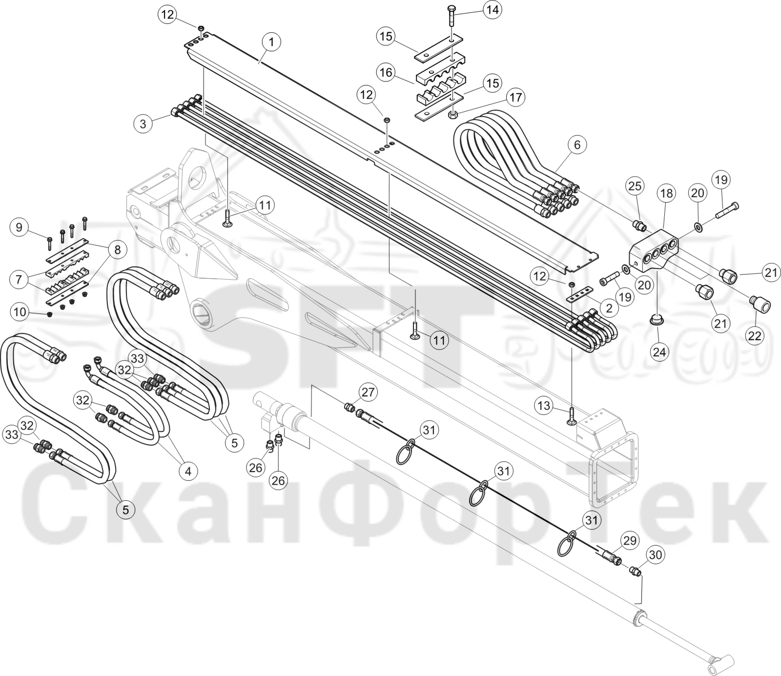 Схема: Трубы и шланги/Smart Crane
