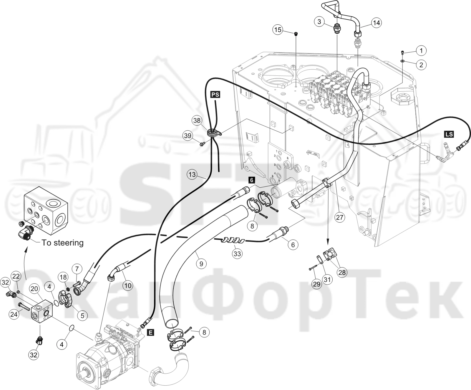 Схема: Подвод шланга SmartFlow  8750011531-