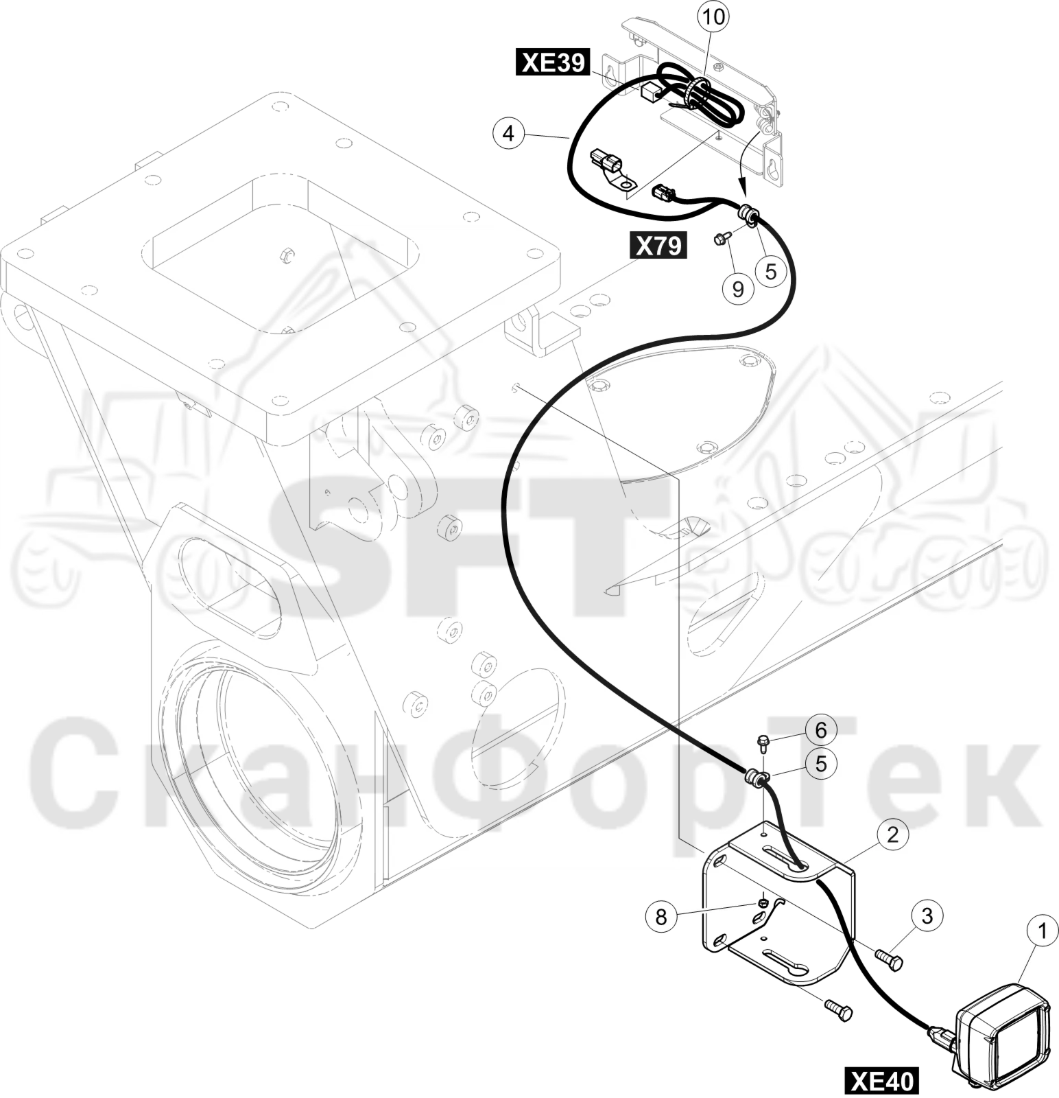 Схема: Рабочие лампы Сочленение, cветодиодные