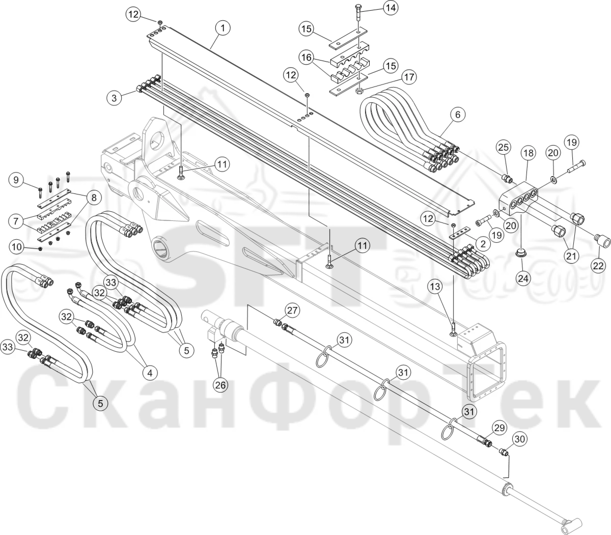 Схема: Трубы и шланги/Smart Crane 8950022551-