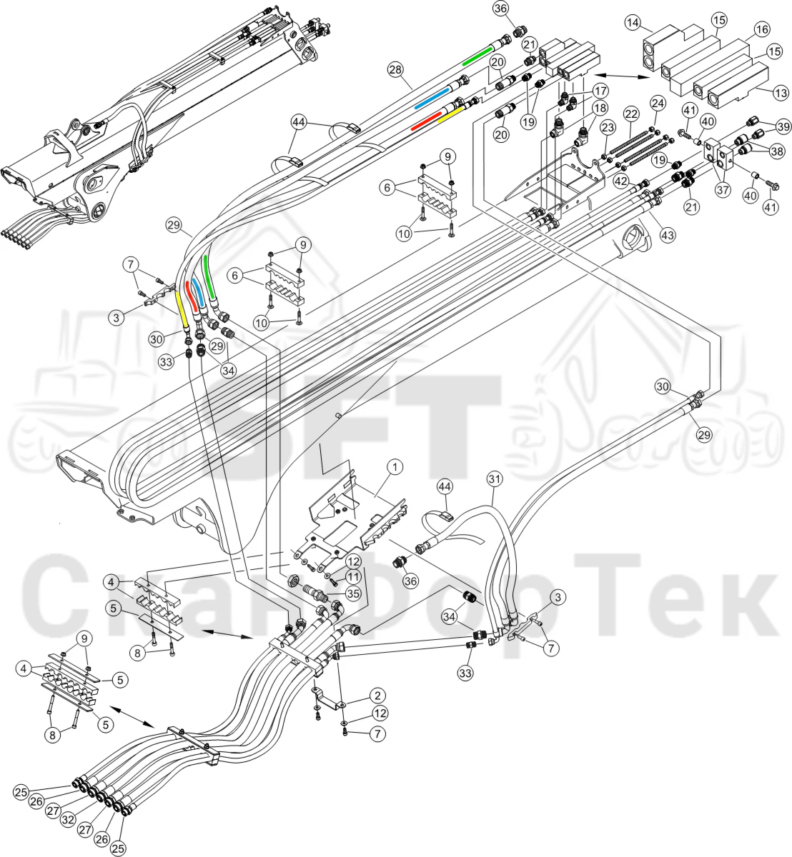 Схема: Трубы и шланги/Smart Crane