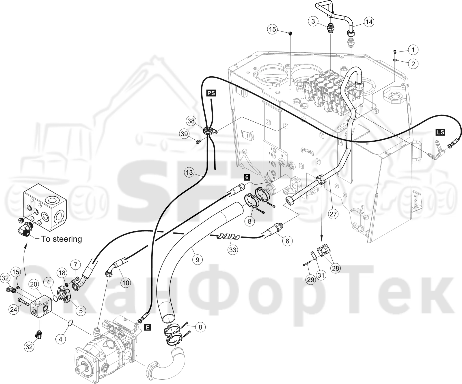 Схема: Подвод шланга SmartFlow  8950022481-