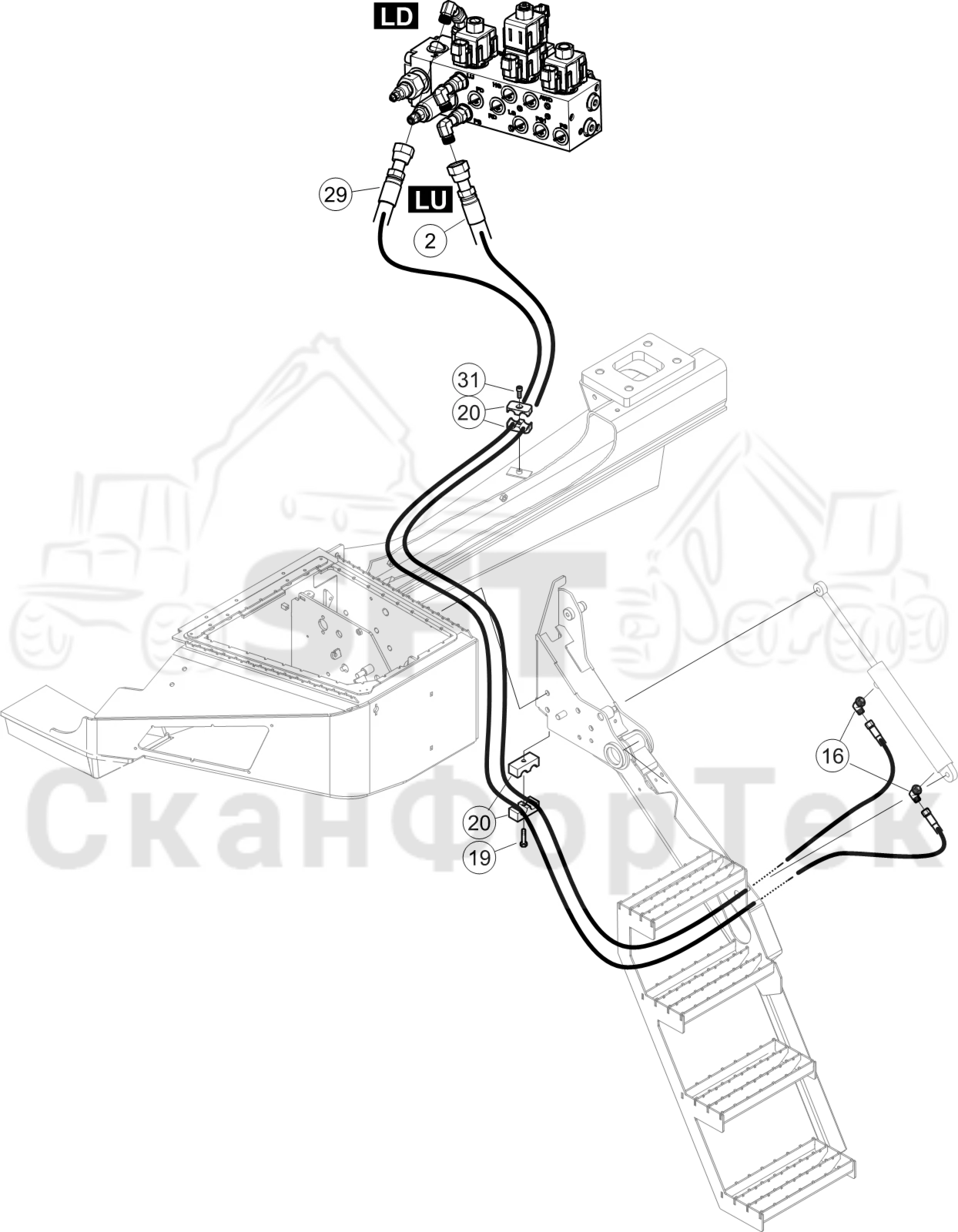 Схема: Гидравлическая лестница  8950022301-