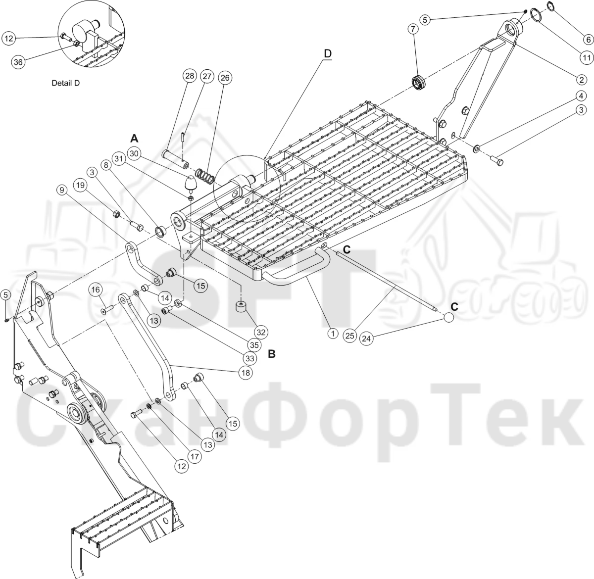 Схема: Платформа гидравлическая