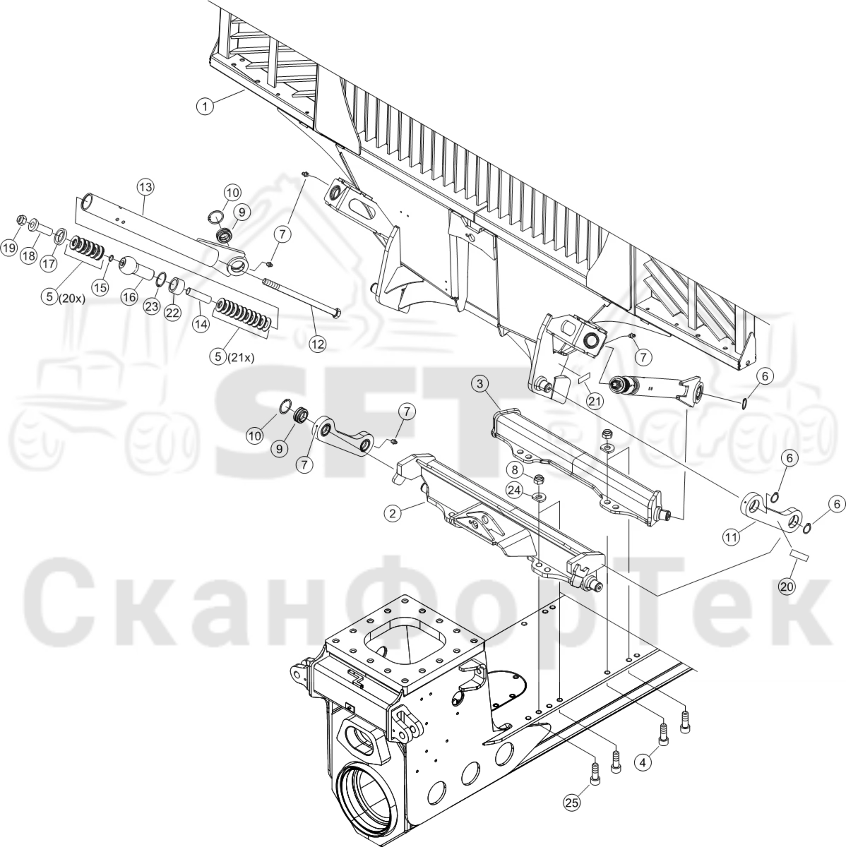 Схема: Заслонка, фиксированная FlexGate 8950022281-
