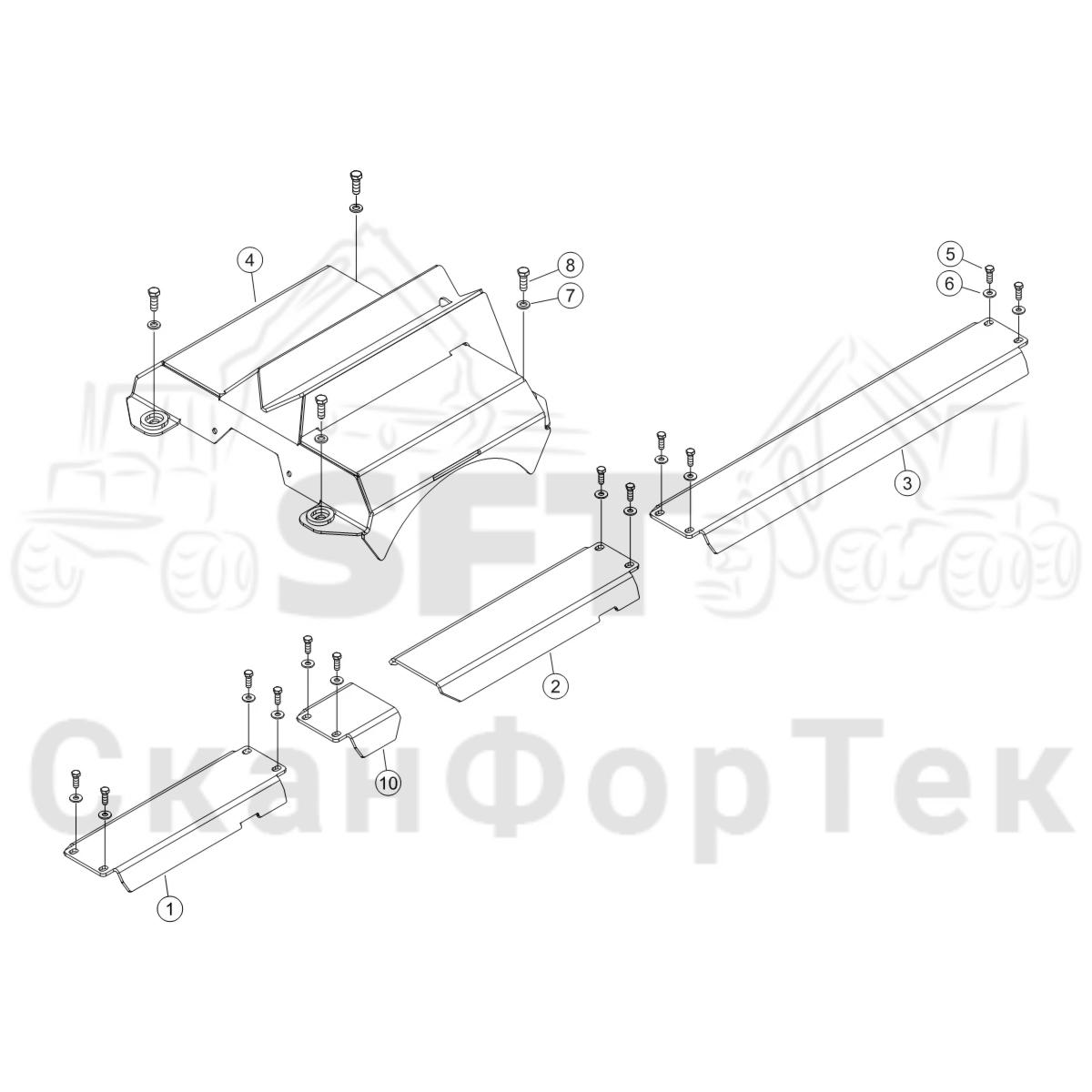Схема: защита,​ 4 Коники,​ перемещаемая фиксированная