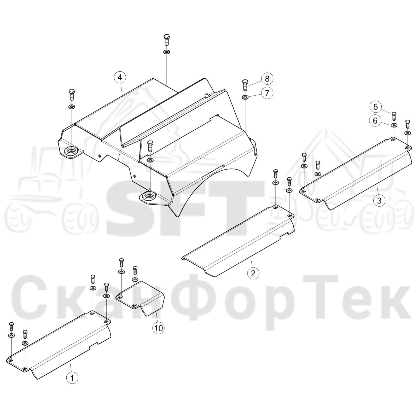 Схема: защита,​ 4 Коники,​ перемещаемая фиксированная