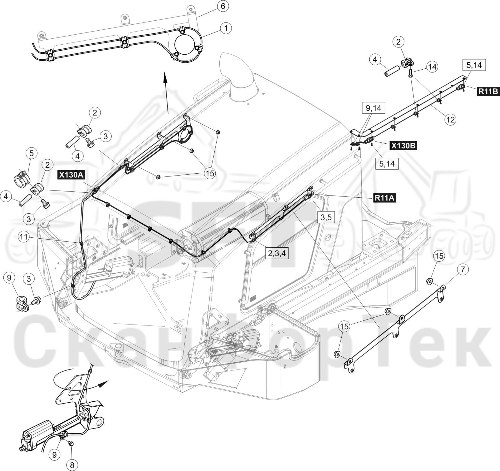 Схема: Комплект электрооборудования пожаротушения Comfort Ride  8950033485-