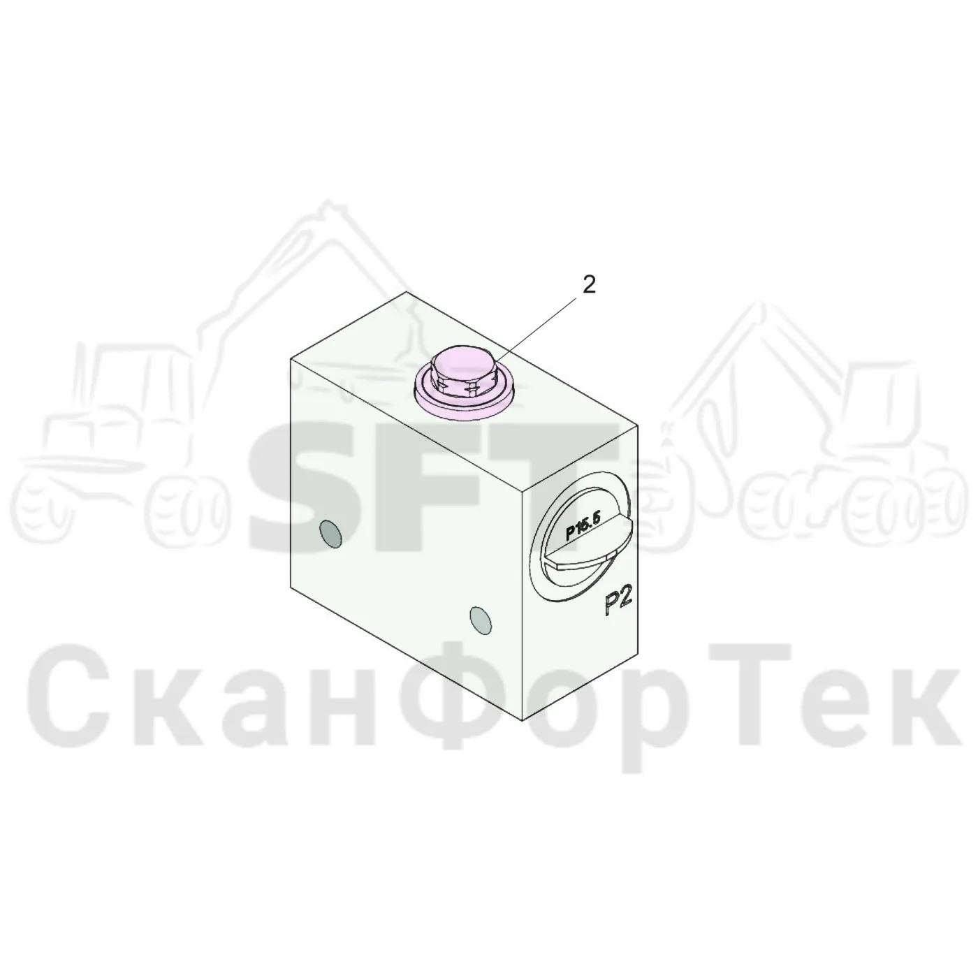 Схема: Gate upper part · Блок клапанов