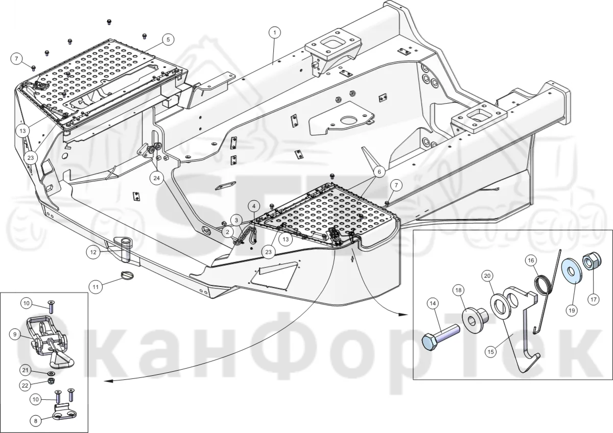 Схема: Рама, передняя A