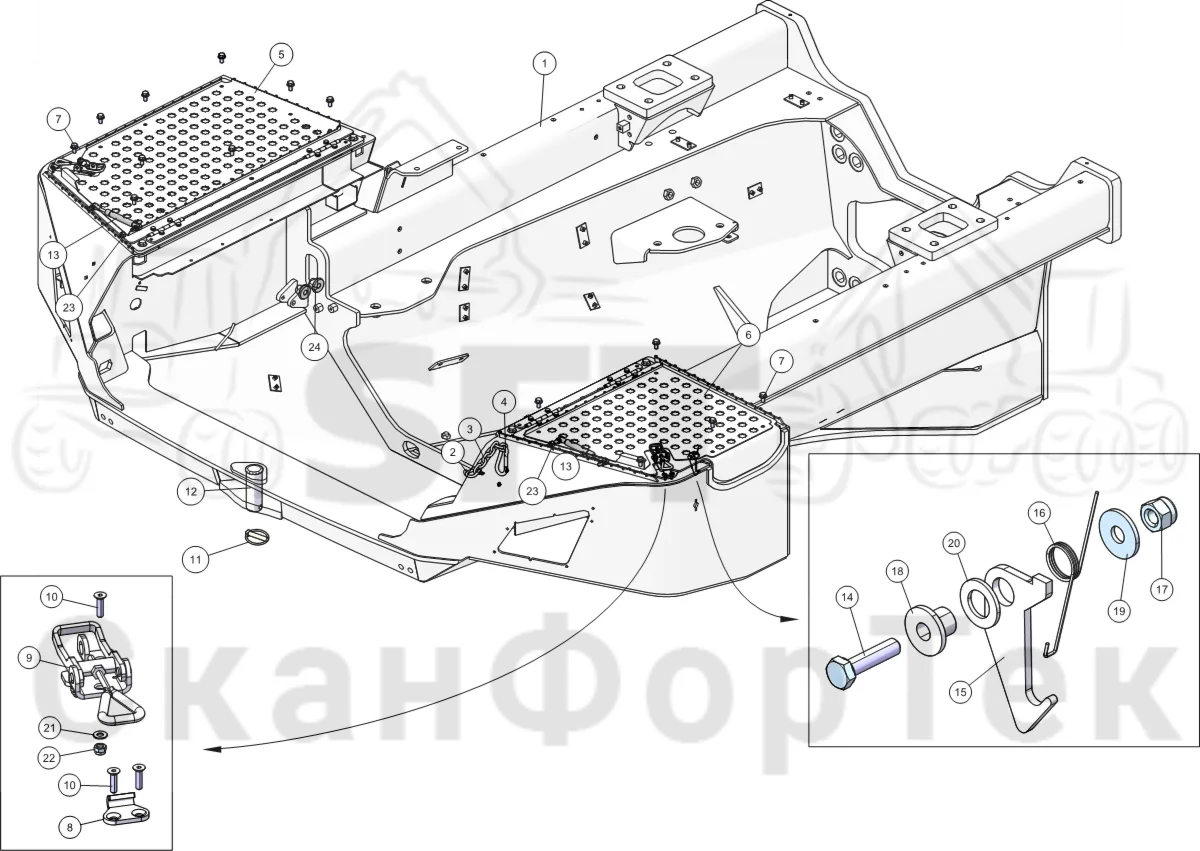Схема: Рама,​ передняя A